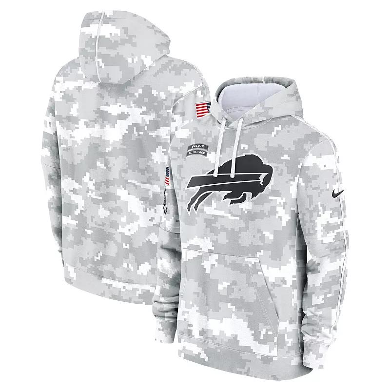 Men's Nike Arctic Camo Buffalo Bills 2024 Salute to Service Club Fleece Pullover Hoodie, Size: Medium, Team Product Image