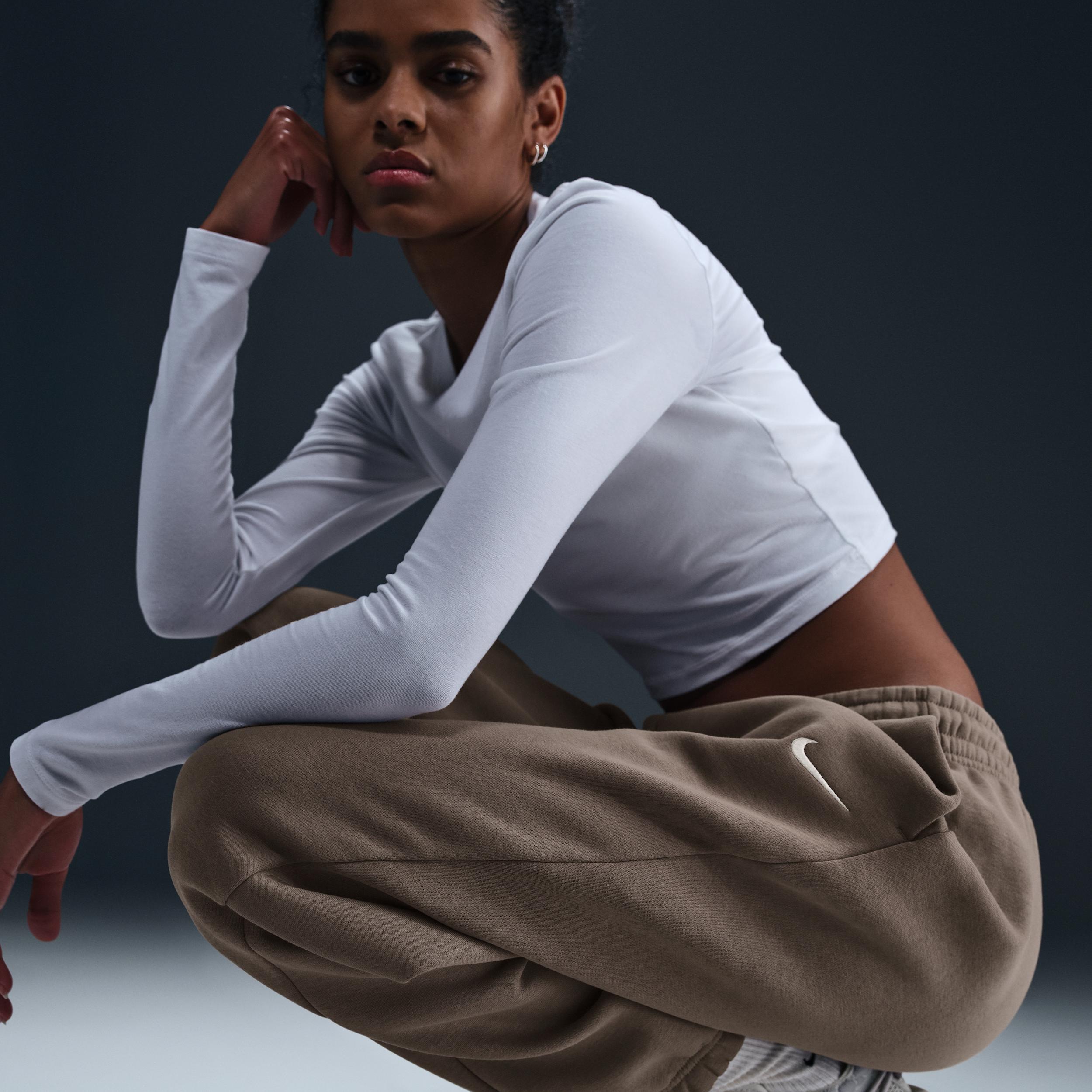 Womens Nike Sportswear Phoenix Fleece High-Waisted Oversized Sweatpants | FZ5996-233 Product Image