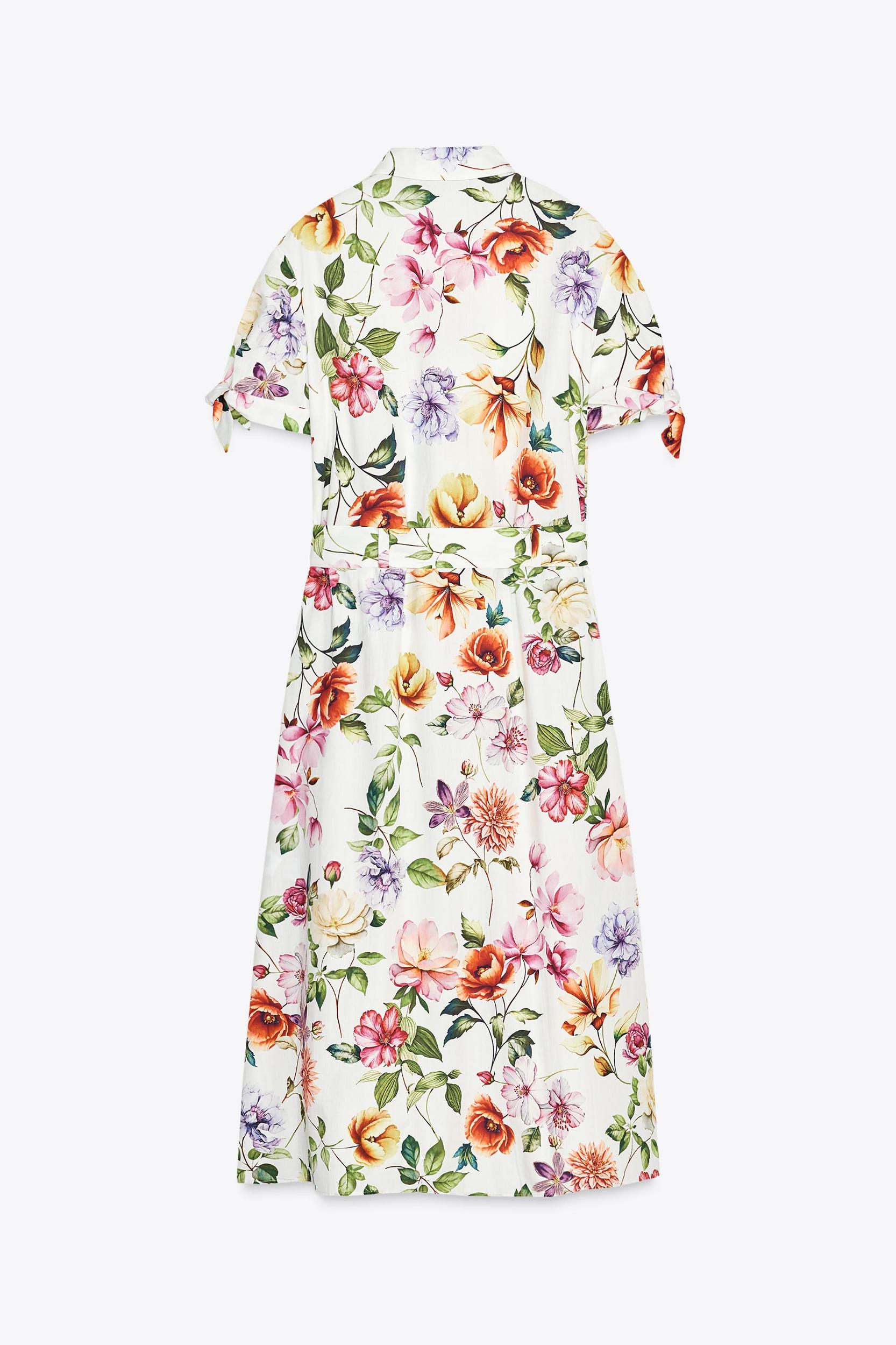 PRINTED POPLIN MIDI DRESS Product Image