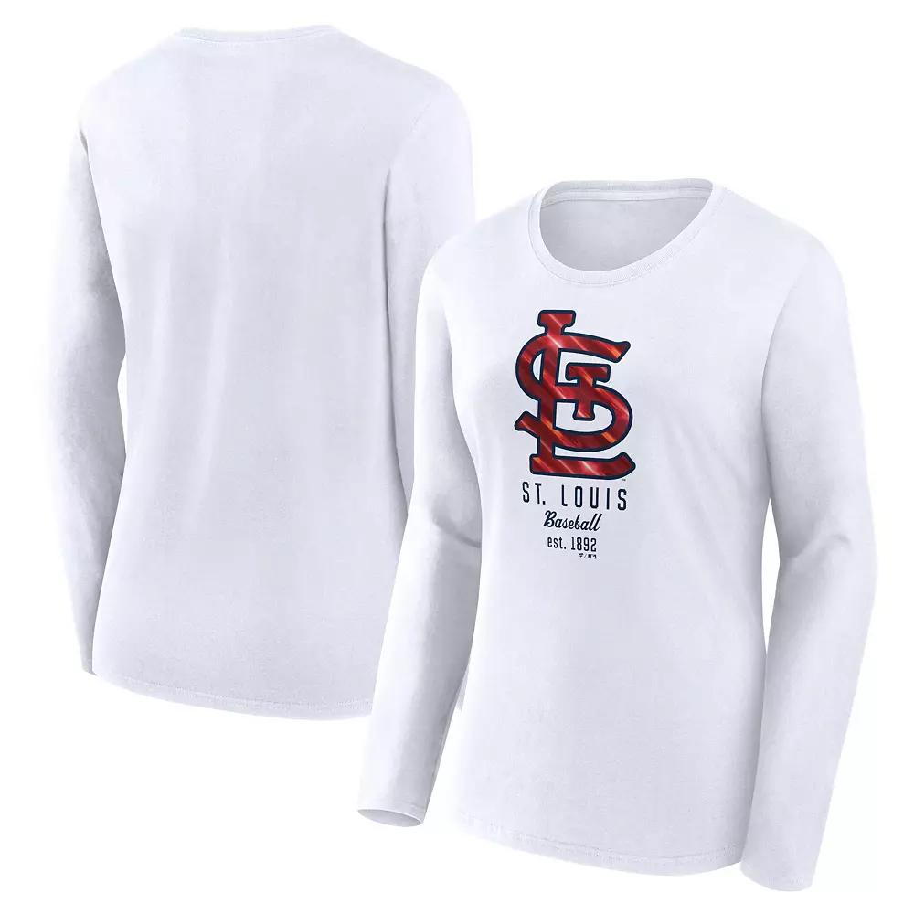 Women's Fanatics Branded  White St. Louis Cardinals Long Sleeve T-Shirt, Size: XS Product Image