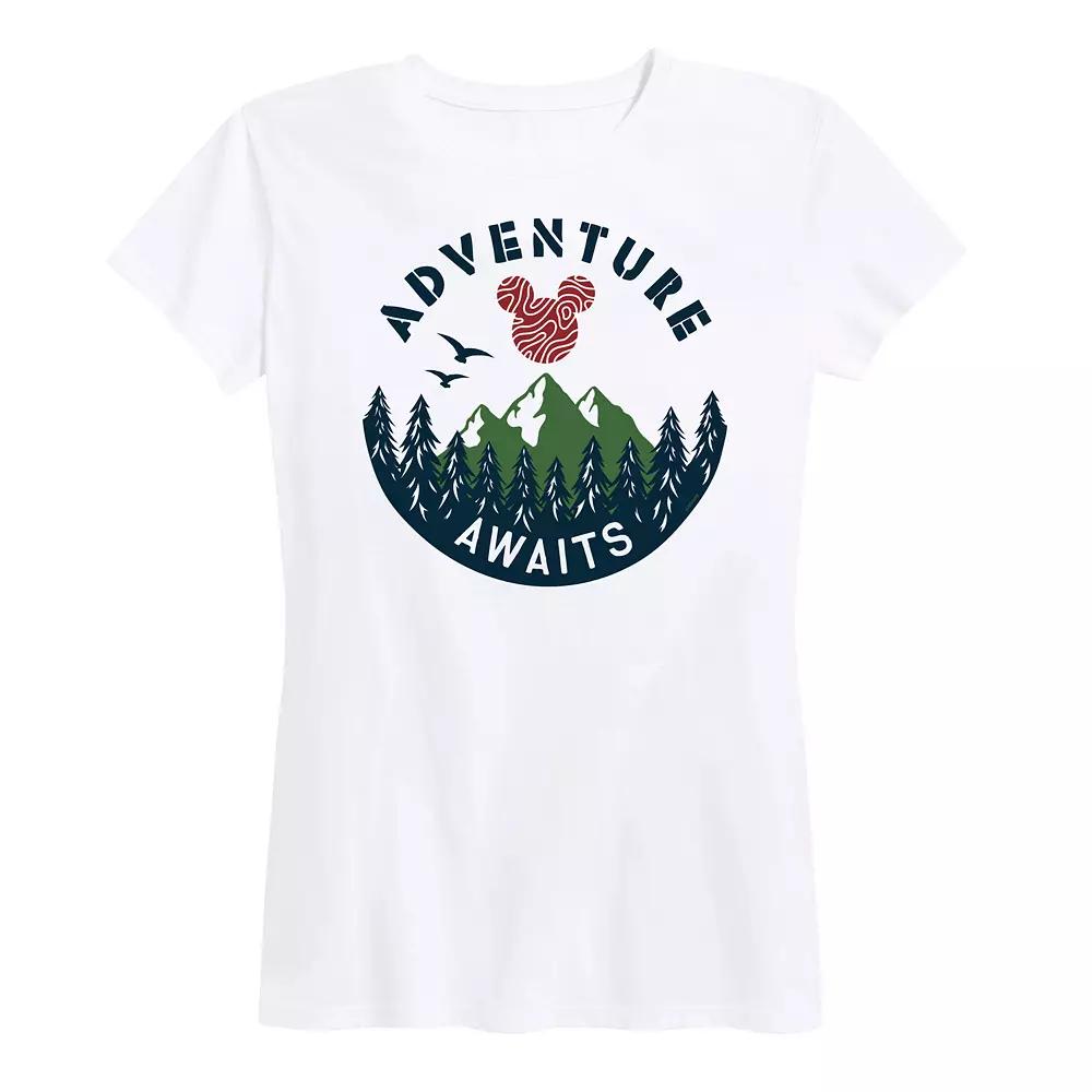 Disney's Mickey Mouse Women's Adventure Awaits Graphic Tee,  Product Image
