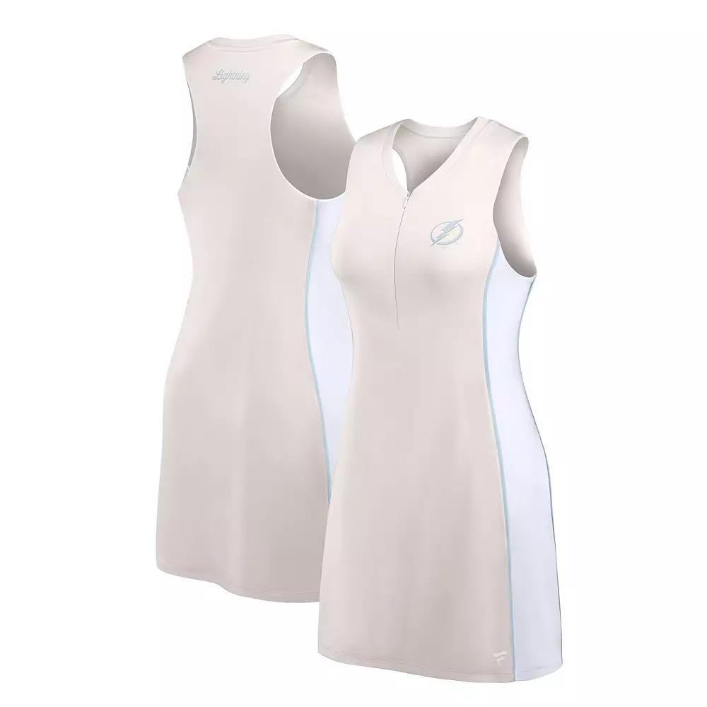 Women's Fanatics Signature Tan Tampa Bay Lightning Studio Boost Athletic Half-Zip Dress,  Product Image