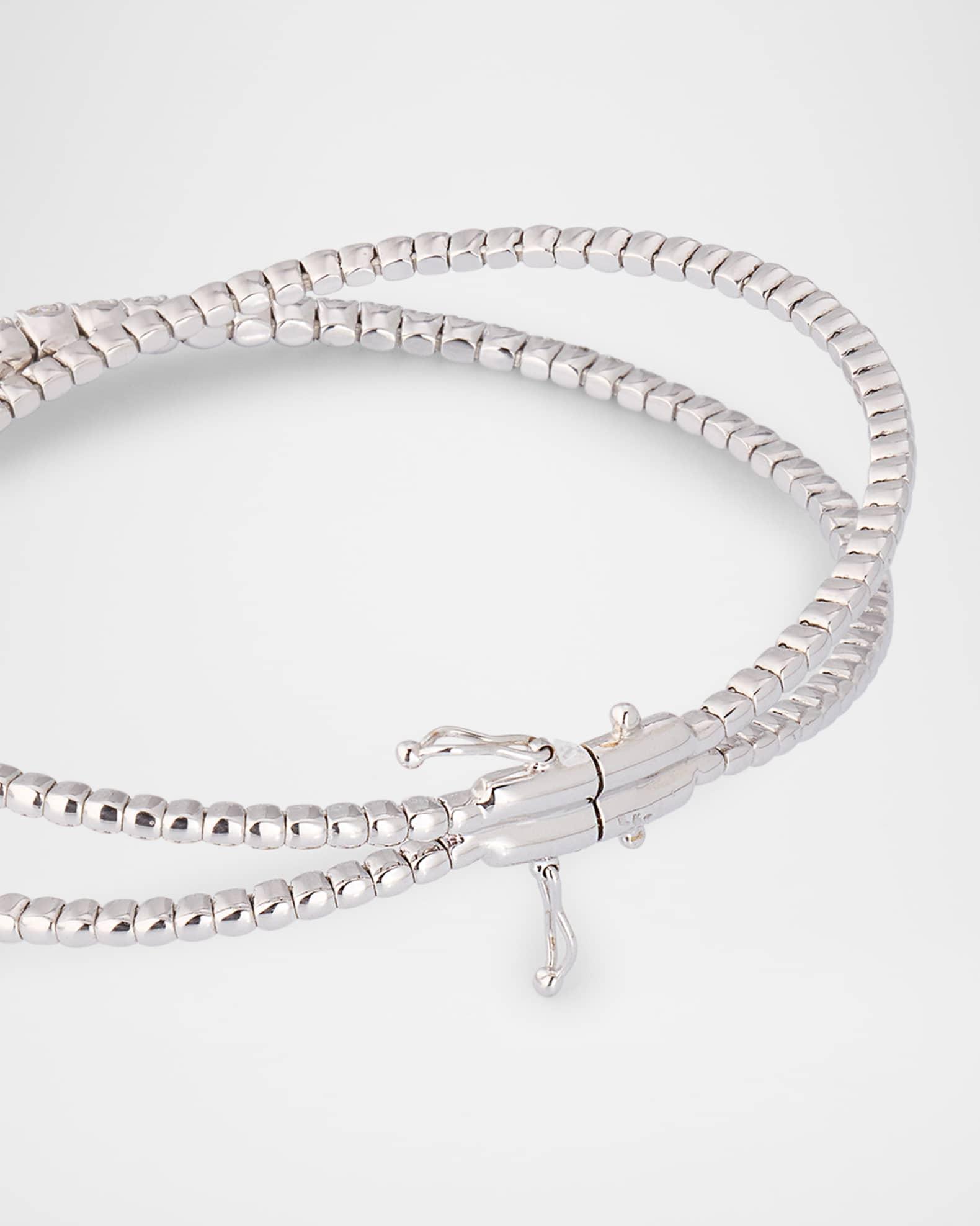 18K White Gold Diamond Bangle Bracelet  Product Image