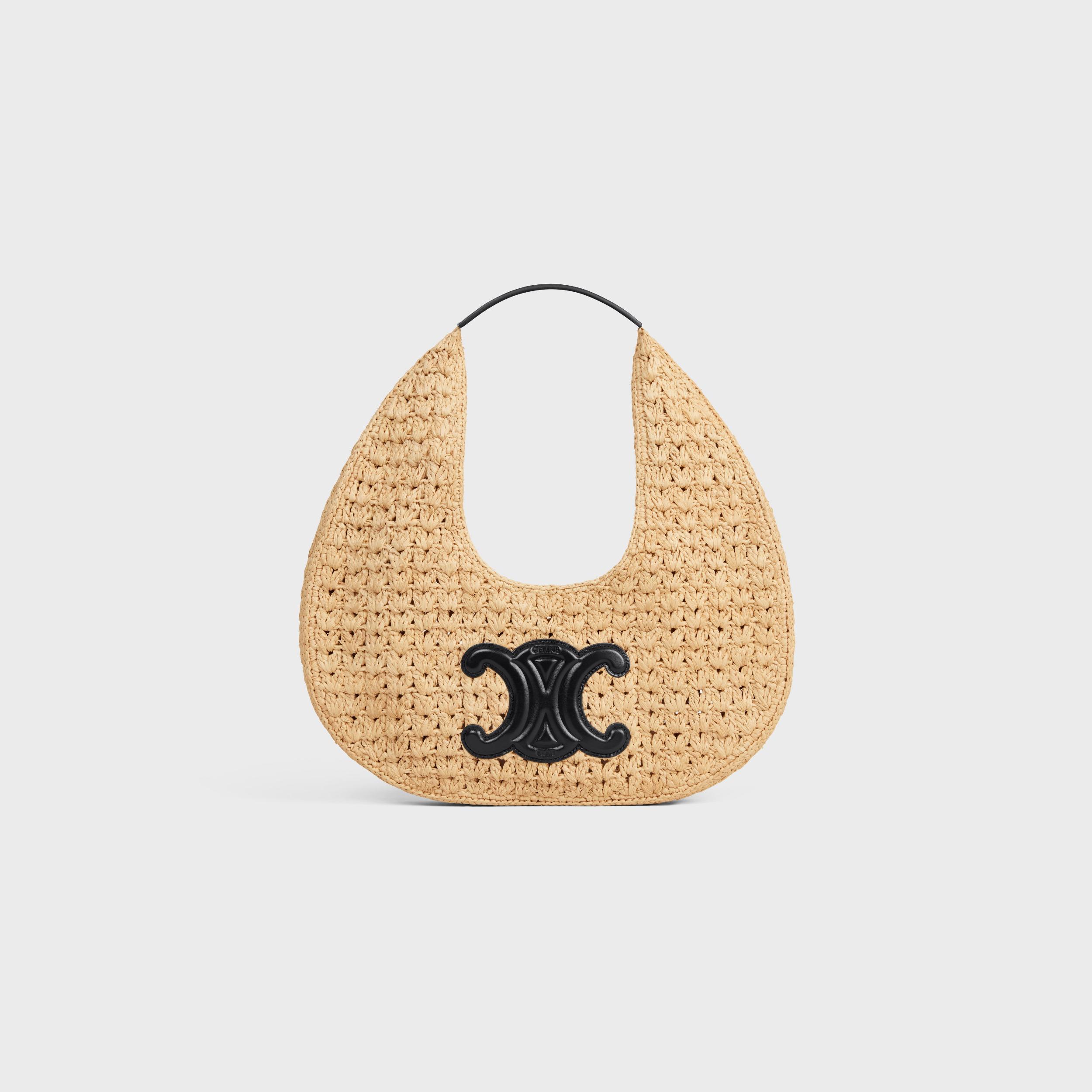 celine classic panier HOBO BAG IN Raffia and Calfskin Product Image