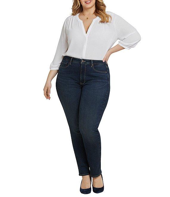 NYDJ Plus Size Sheri Lift Tuck® Technology Slim Straight Leg Skinny Jeans Product Image