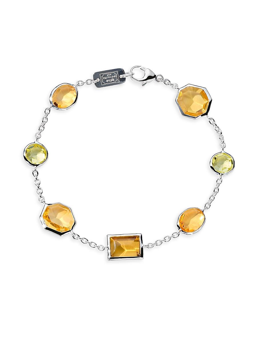 Womens Rock Candy Mixed-Cut Sterling Silver & Multi-Stone Station Bracelet Product Image