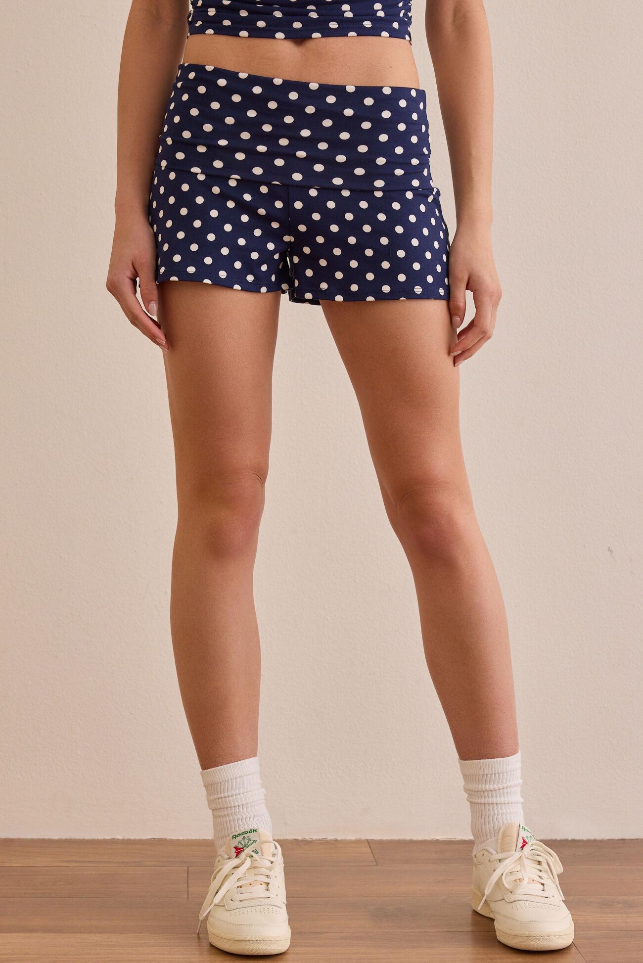 Fast Lane Polka Dot Foldover Shorts Product Image