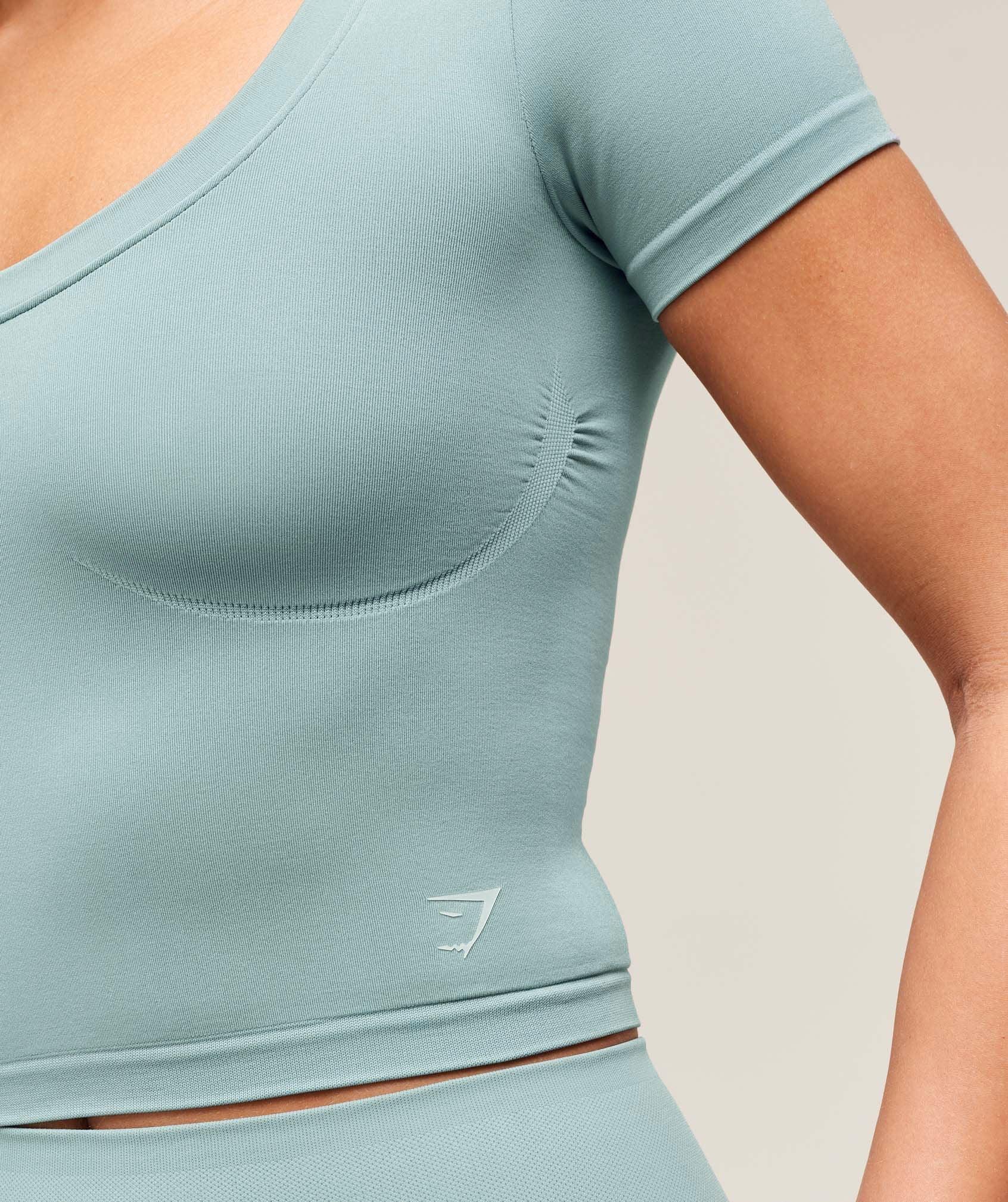Gymshark Soft Sculpt Midi T-Shirt - Rest Blue Female Product Image