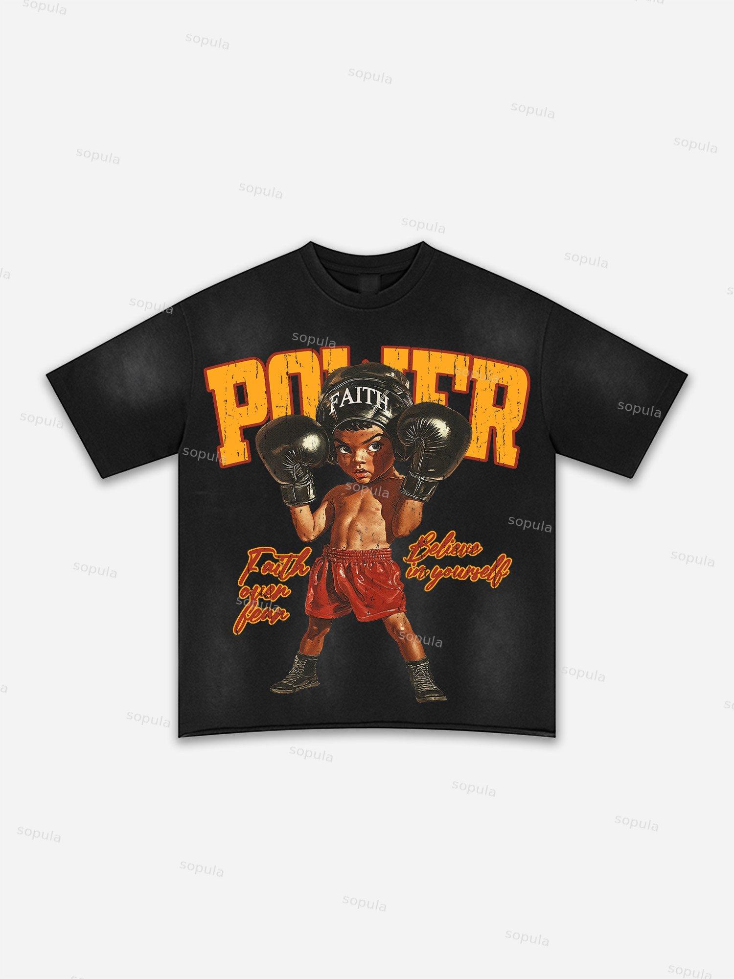 Street Goals Lip Braces Make Vintage Printed Graphic Washed T-shirt Product Image