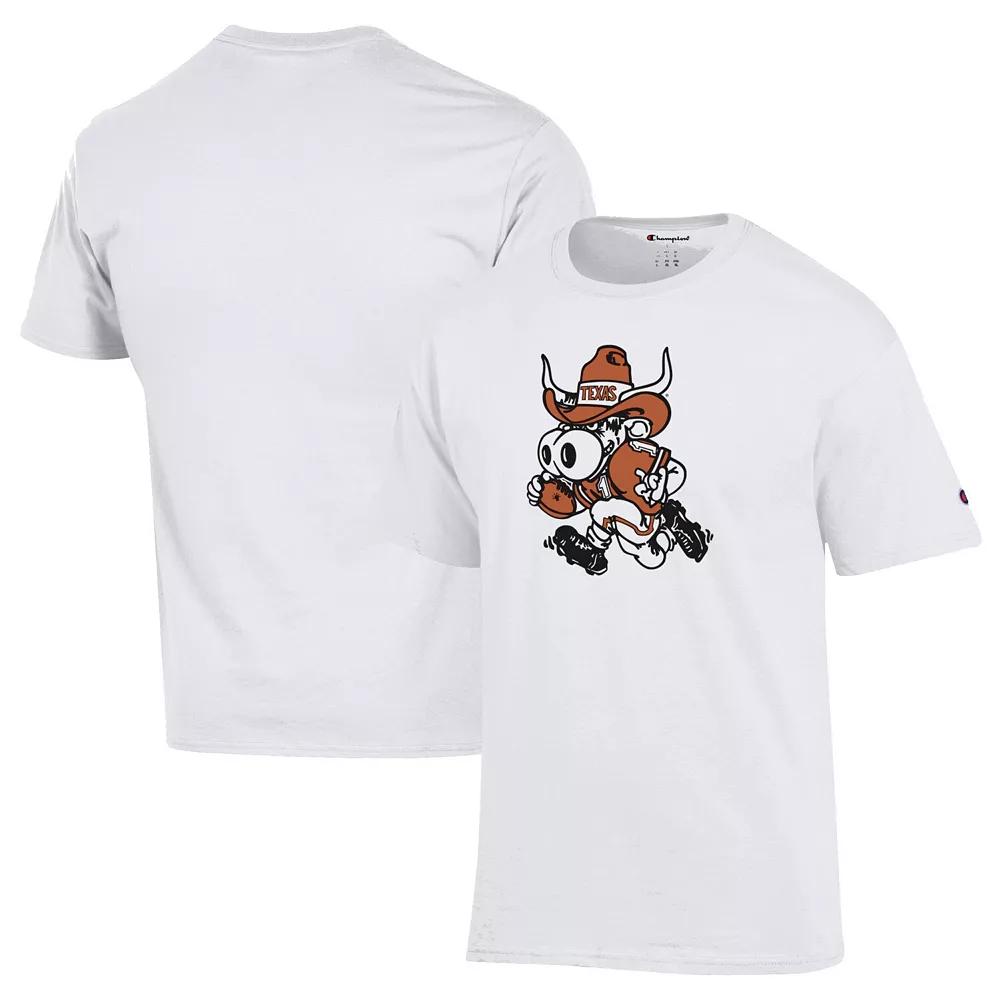 Men's Champion White Texas Longhorns Bevo T-Shirt,  Product Image