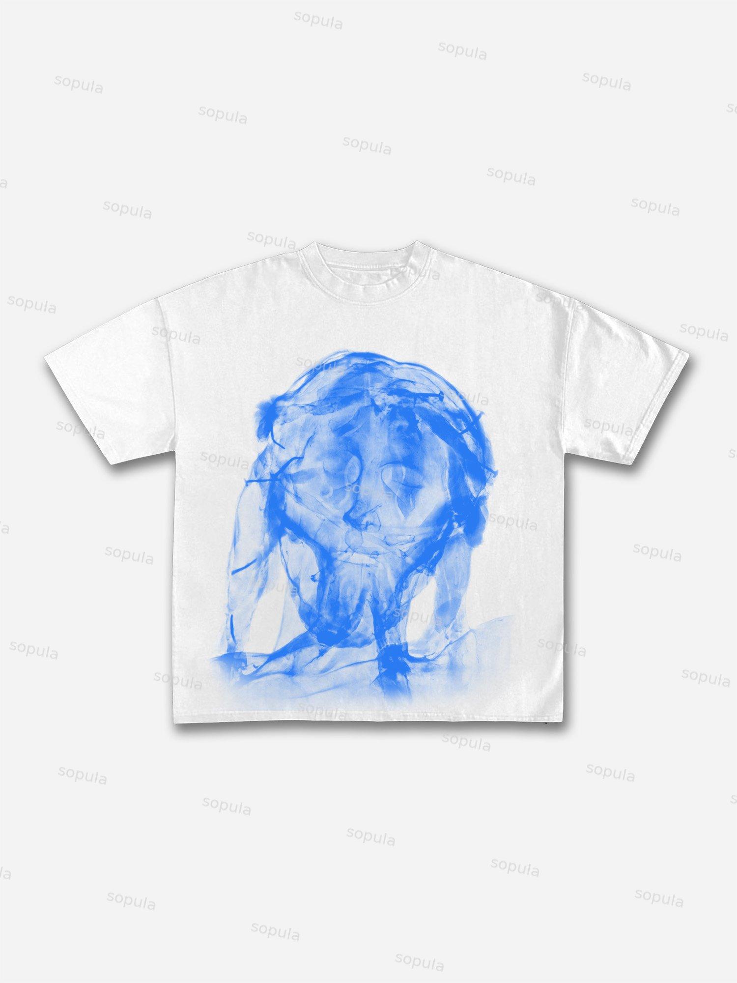 X-ray Jesus Graphic Cotton T-shirt Product Image