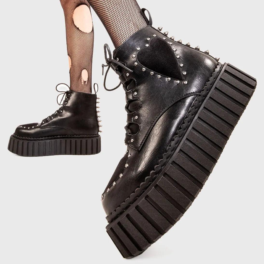 Cross Your Heart Chunky Ankle Creeper Boots Product Image