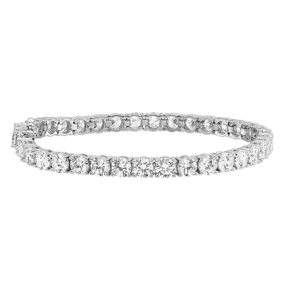 Sterling Shimmer Cubic Zirconia Bracelet, Women's, Size: 7" Product Image
