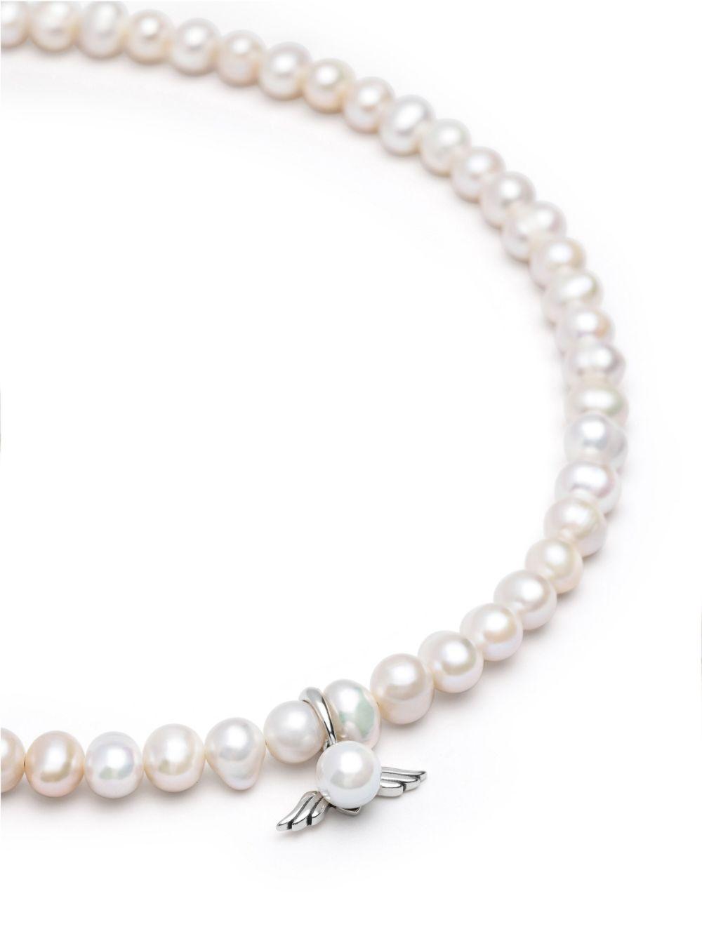 wing-pendant pearl necklace Product Image