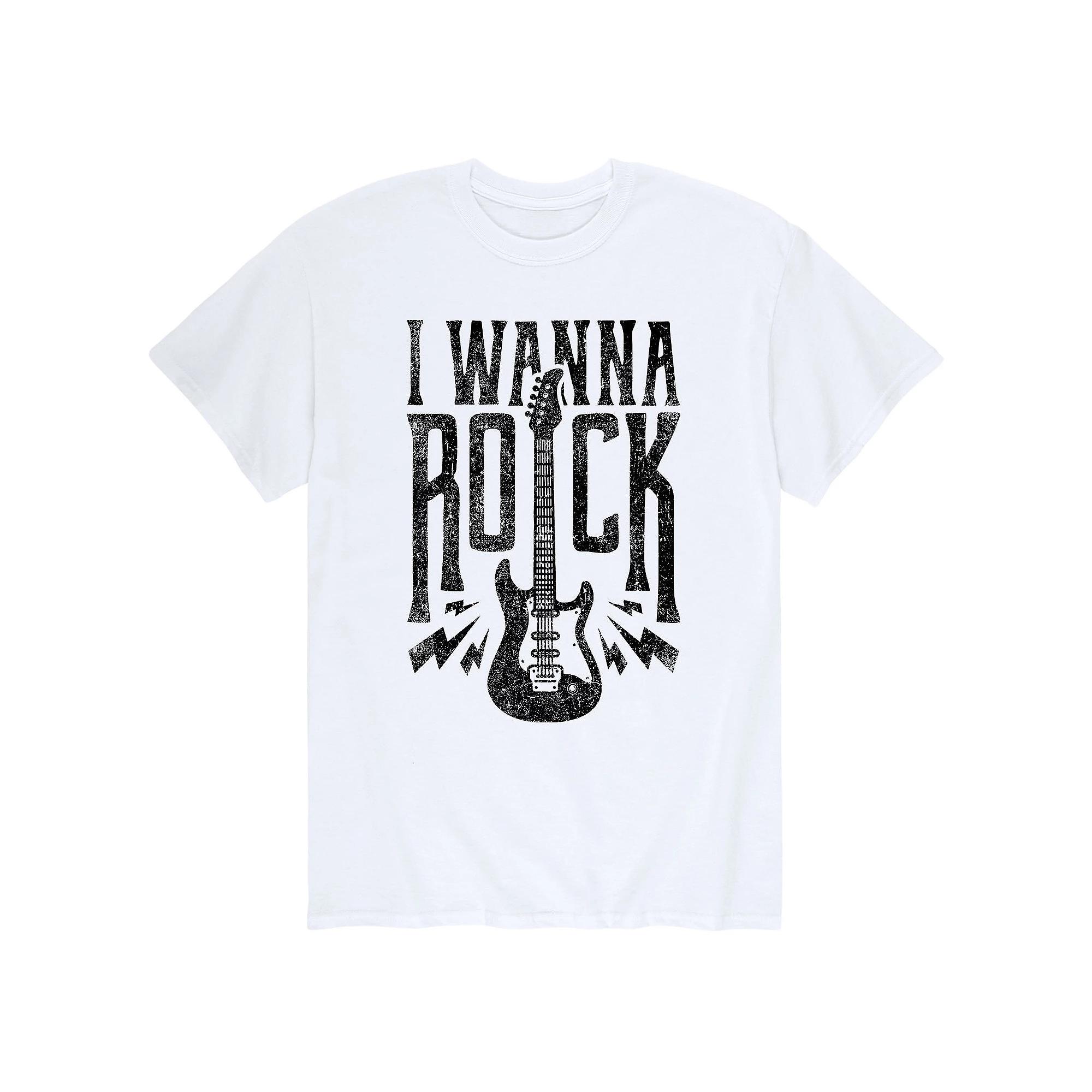 Men's I Wanna Rock Black Tee,  Product Image
