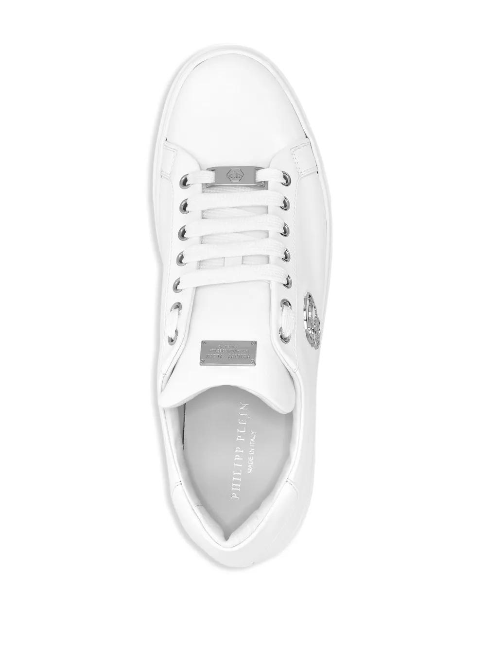 lace-up leather trainers  Product Image