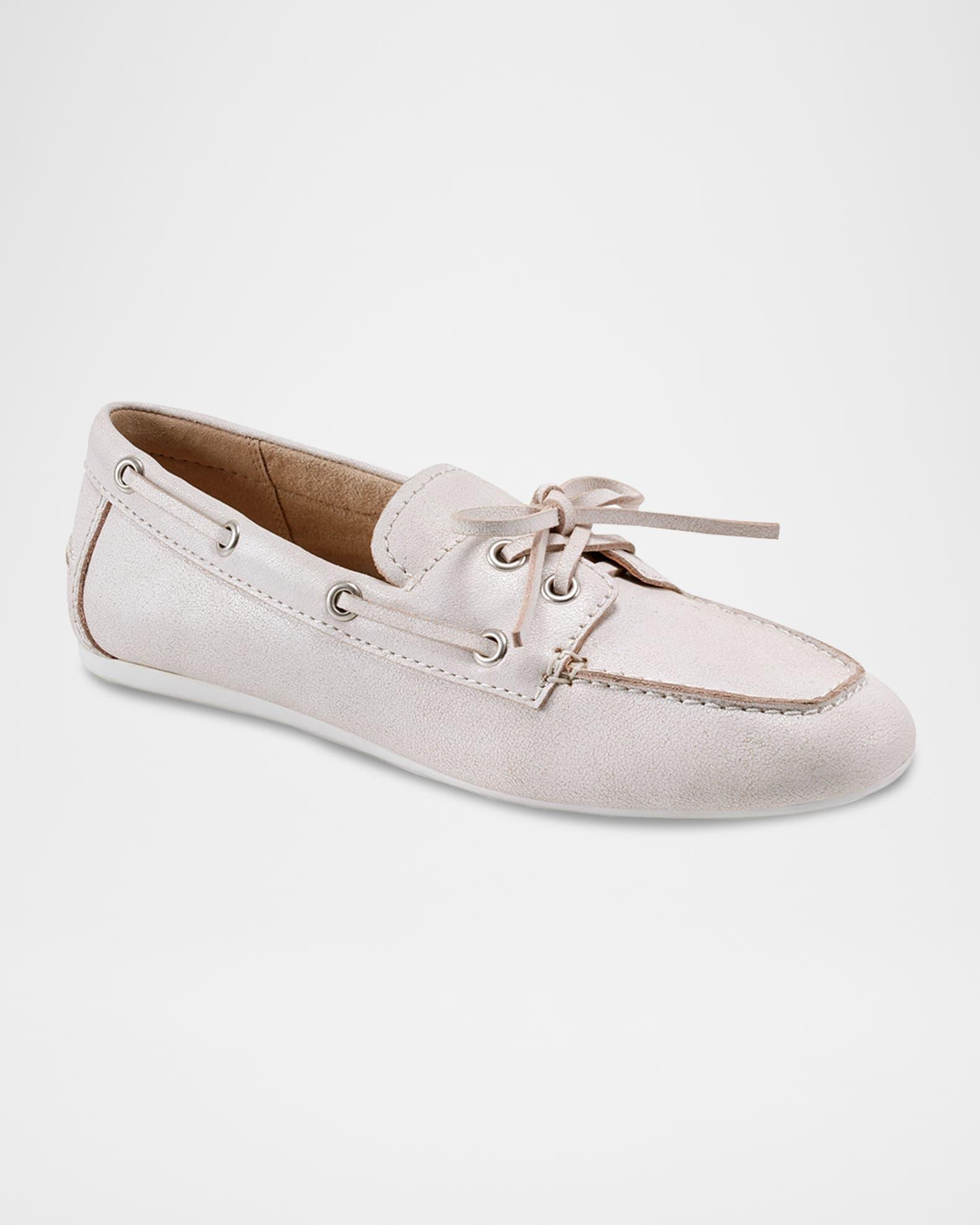 Uleena Suede Moccasin Boat Loafers Product Image