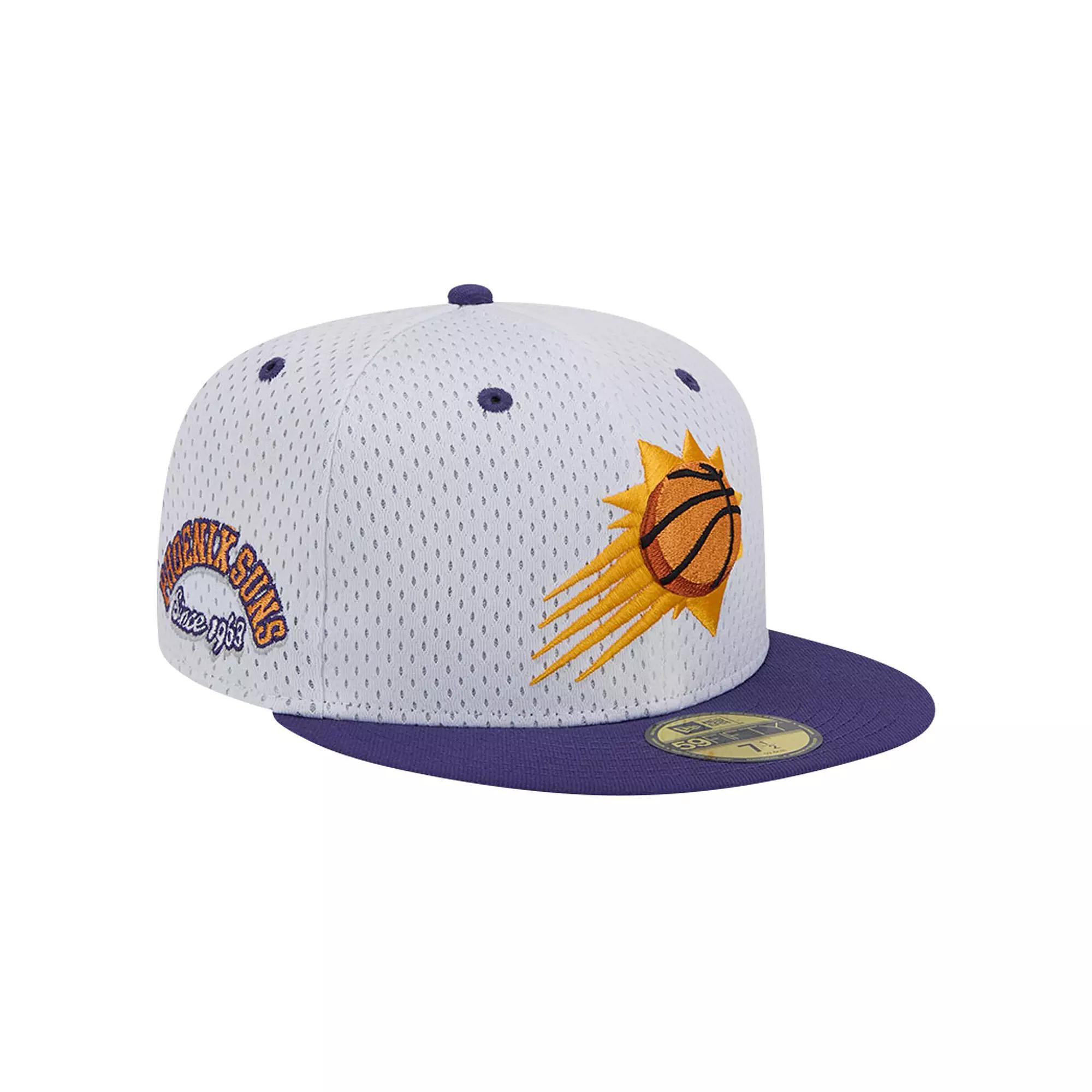 Men's New Era White/Purple Phoenix Suns Throwback 2Tone 59FIFTY Fitted Hat,  Product Image