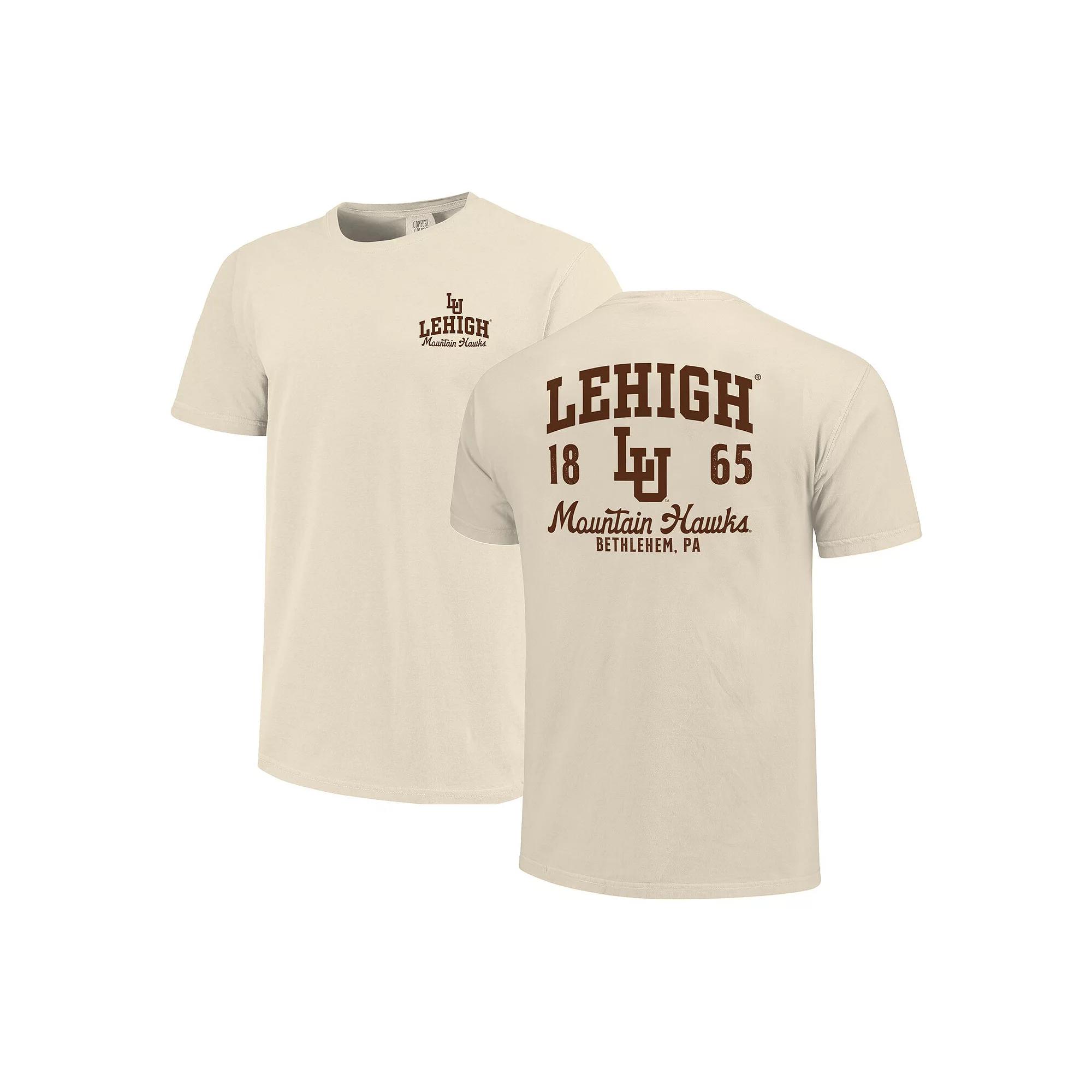 Men's Cream Lehigh Mountain Hawks Comfort Colors Mascot Overlay T-Shirt, Size: 2XL, Nc2 Beige Product Image