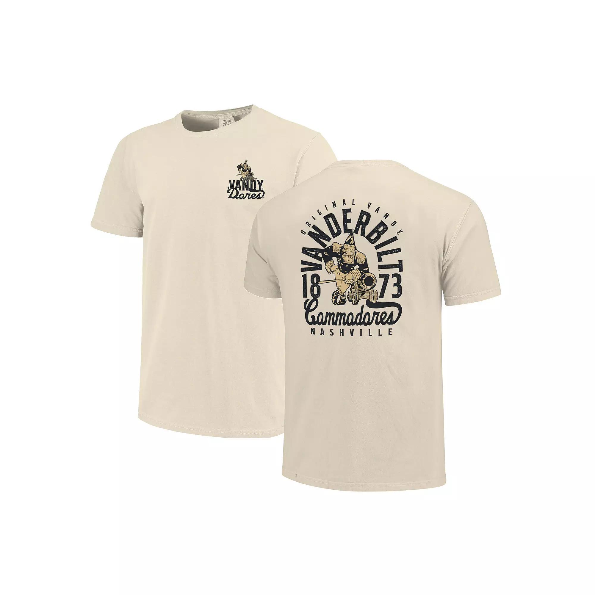 Men's Cream Vanderbilt Commodores Comfort Colors Mascot Overlay T-Shirt, Size: 2XL, Beige Product Image