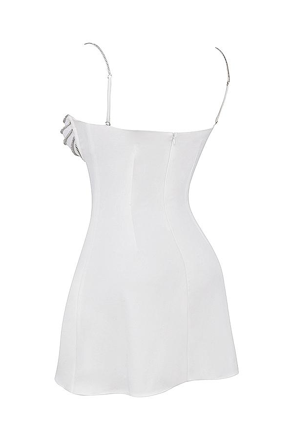 Grace  ivory crystallised mini dress Product Image