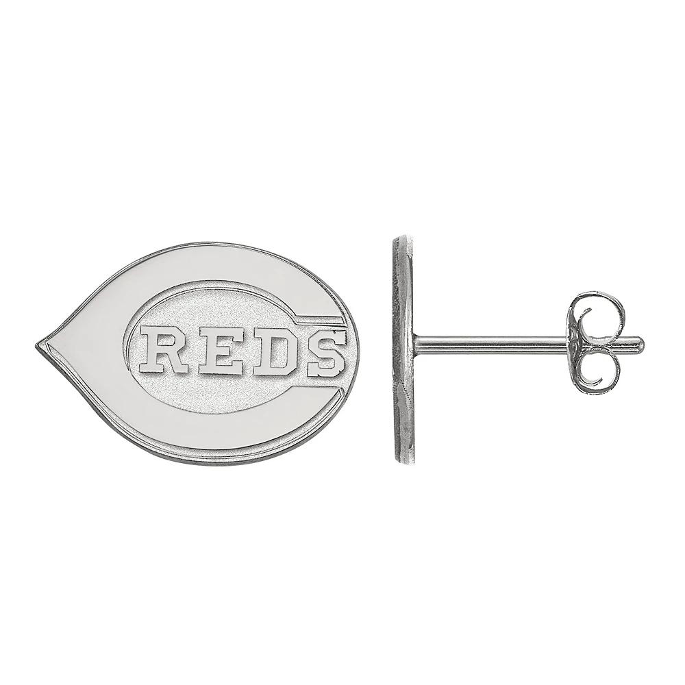 LogoArt Sterling Silver Cincinnati Reds Mini Stud Earrings, Women's, Size: 10MM Product Image