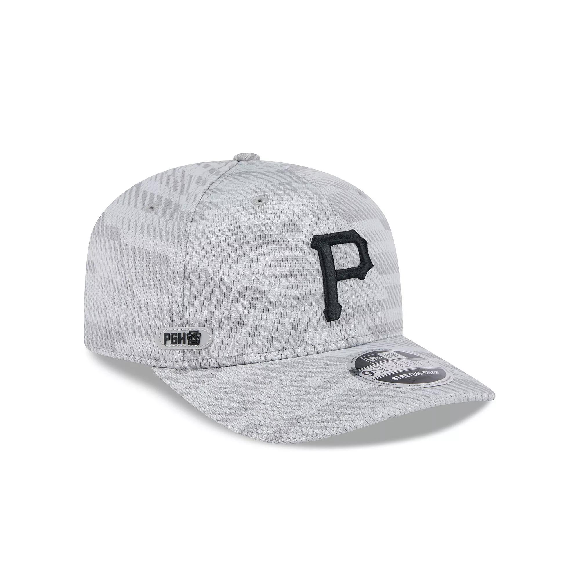 Men's New Era Gray Pittsburgh Pirates 2025 MLB Clubhouse 9SEVENTY Stretch-Snap Hat, Grey Product Image