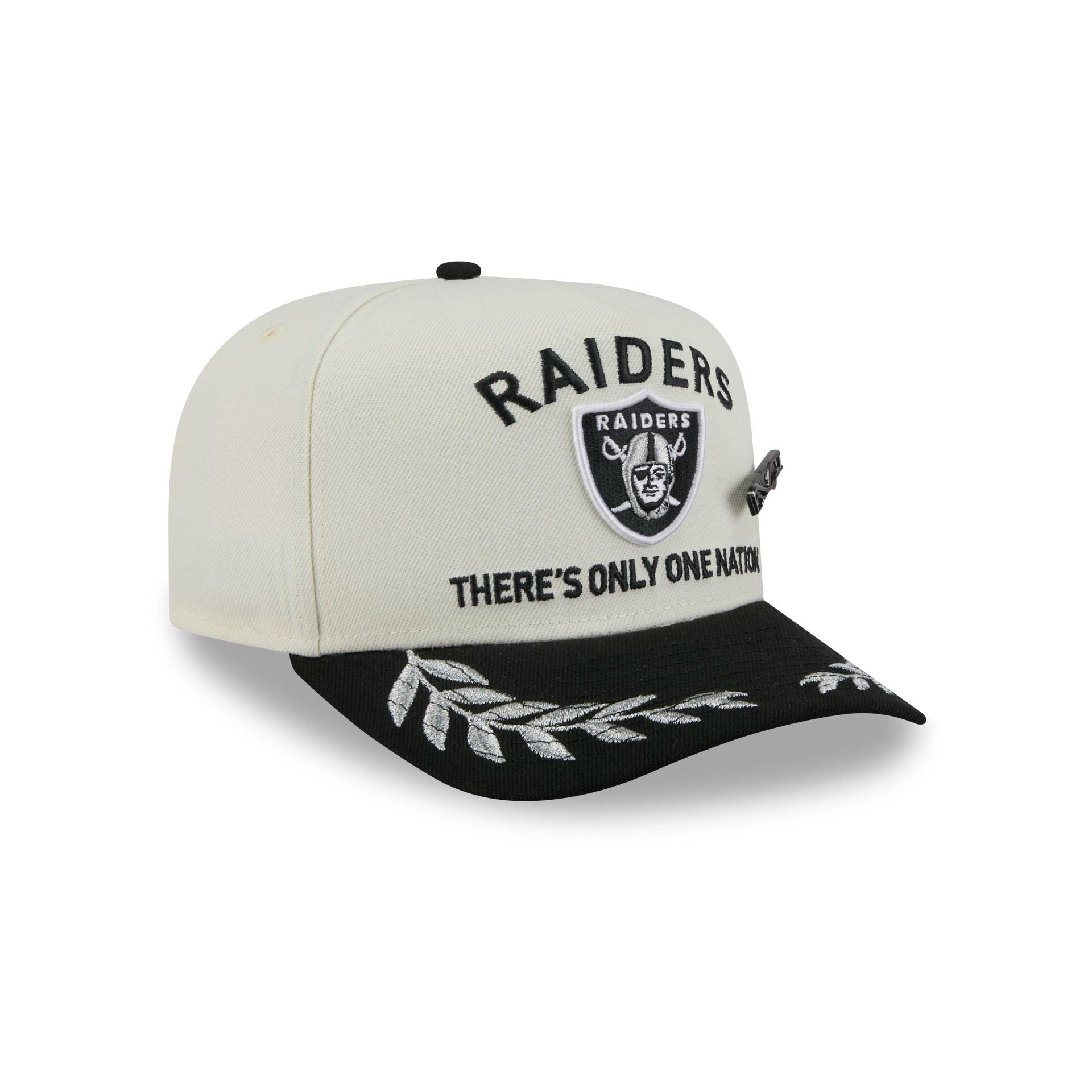 Las Vegas Raiders 2025 Draft Chrome White 59FIFTY A-Frame Fitted Hat Male Product Image