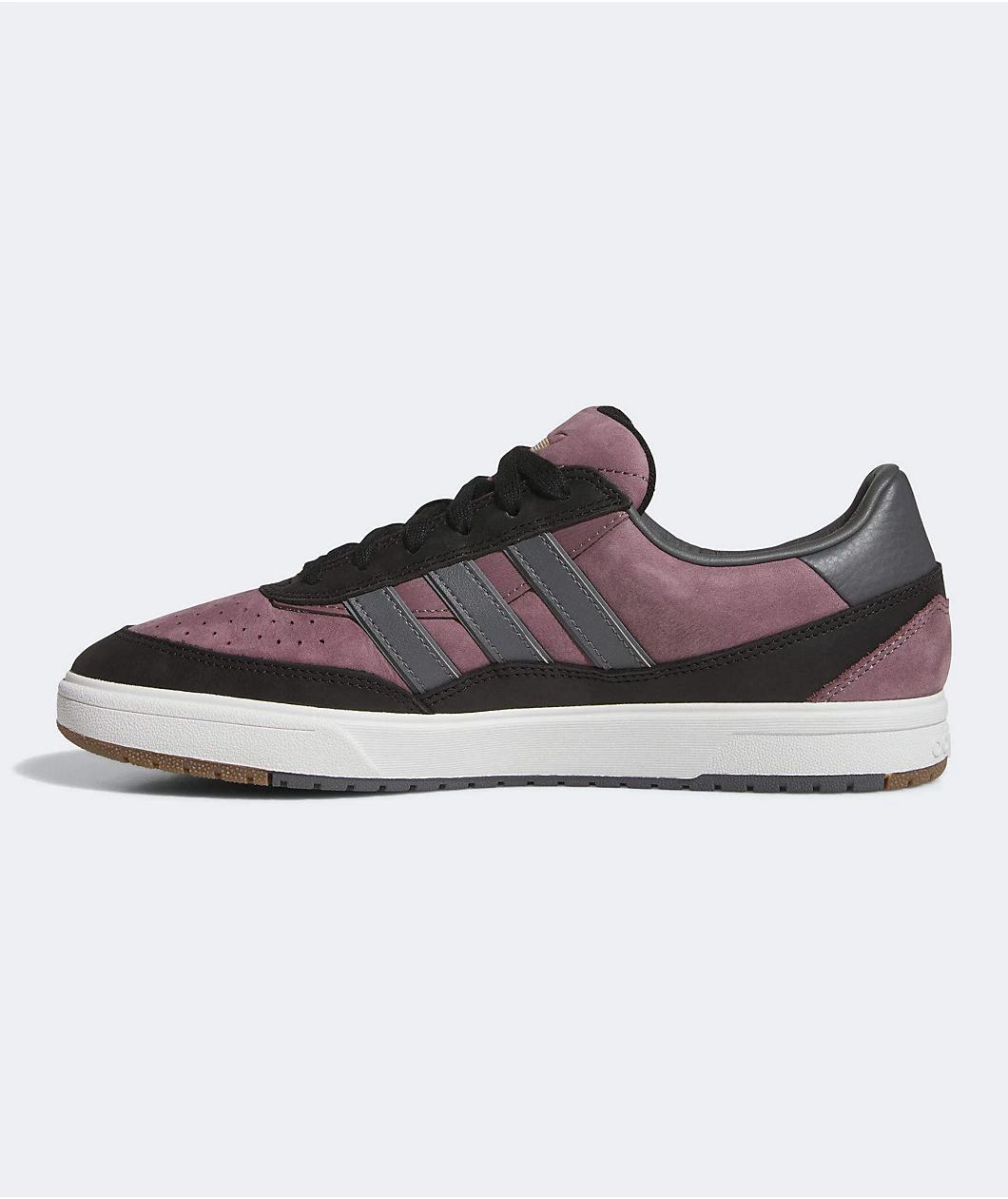adidas Tyshawn II Shadow Fig, Core Black, & Charcoal Solid Grey Skate Shoes Product Image