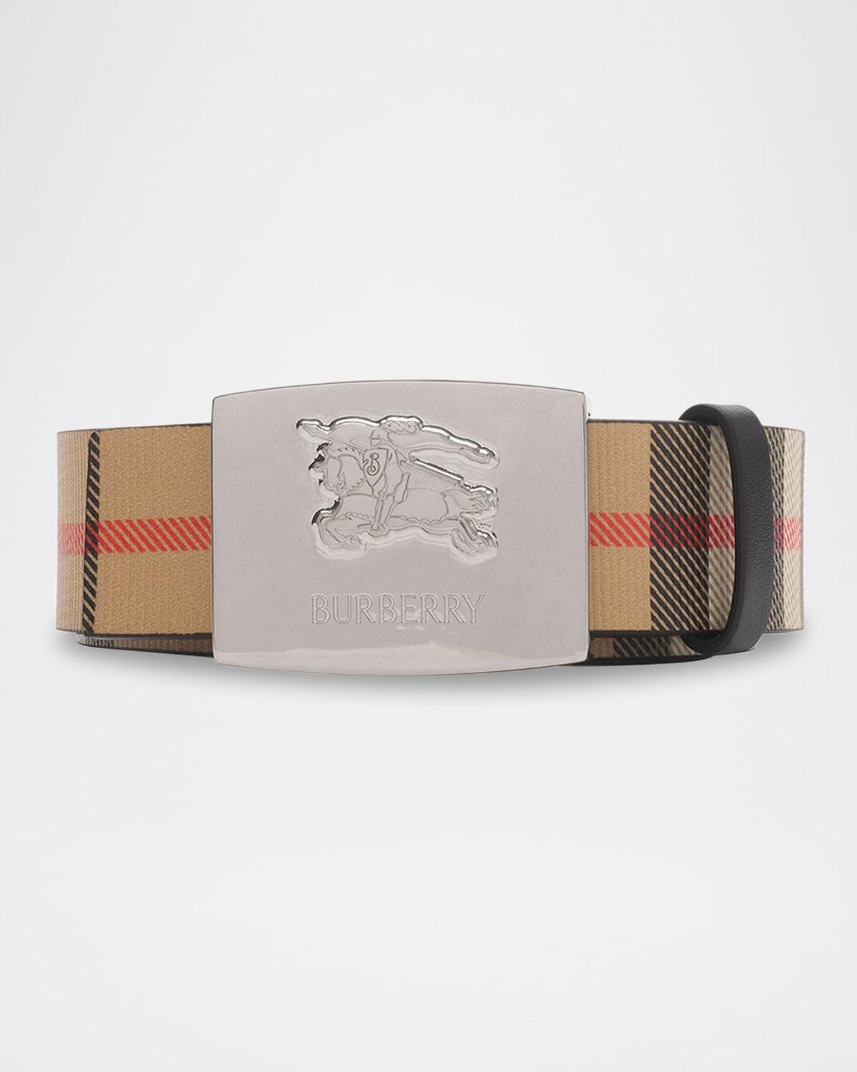 Mens EKD-Buckle Reversible Check Belt Product Image