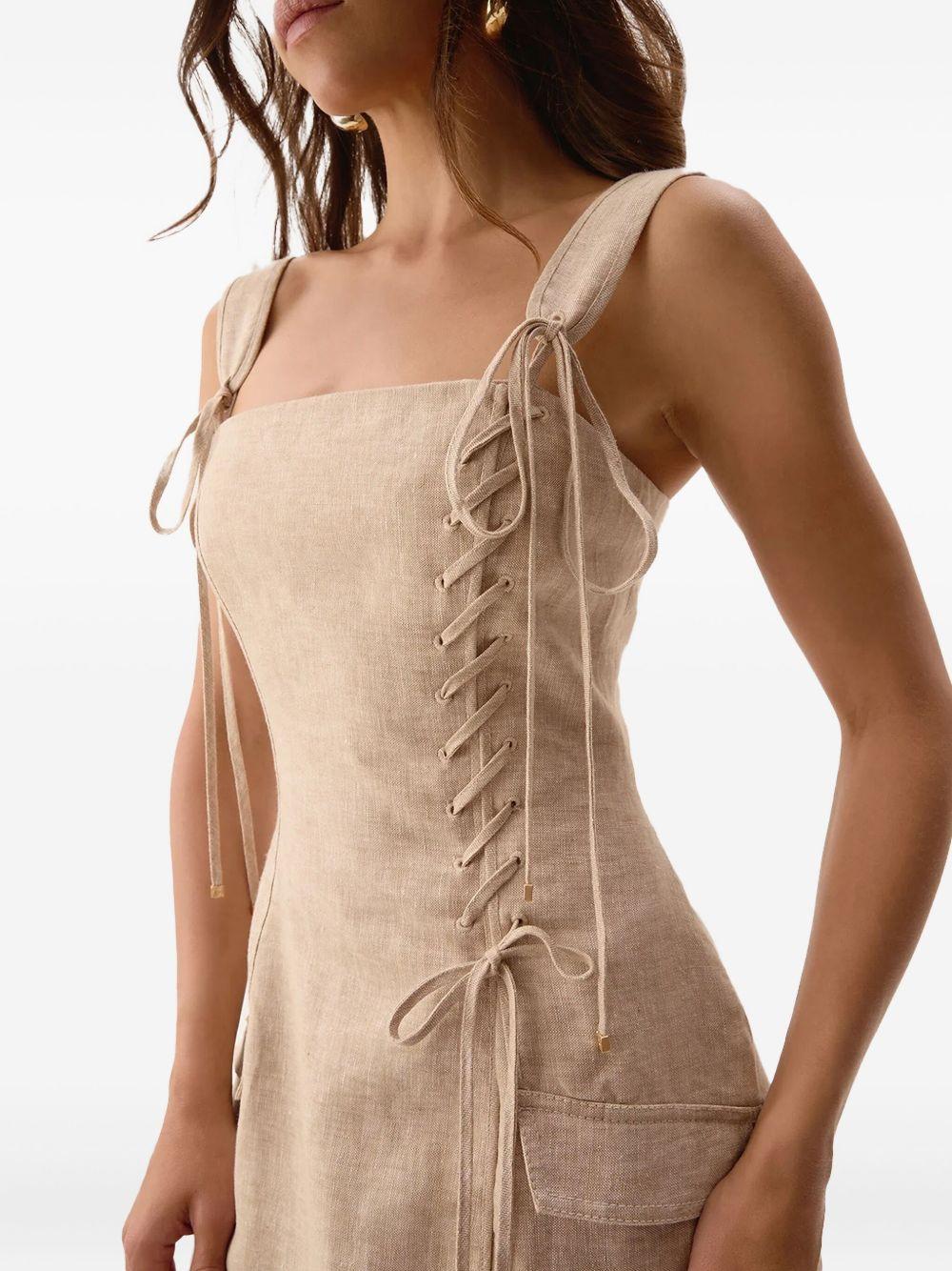 Morgan lace-up maxi dress Product Image