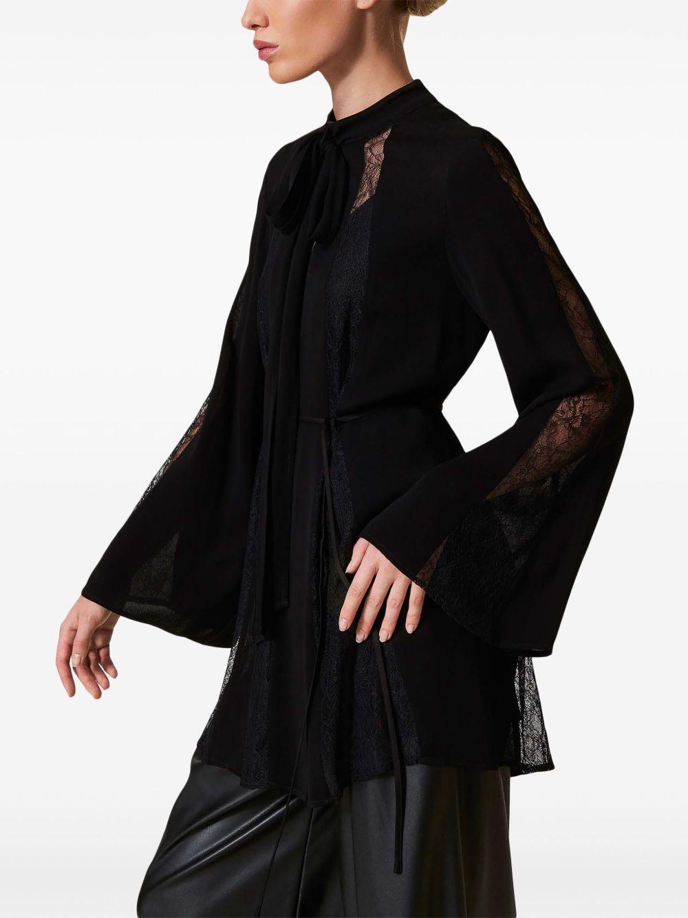 lace crepe tunic Product Image