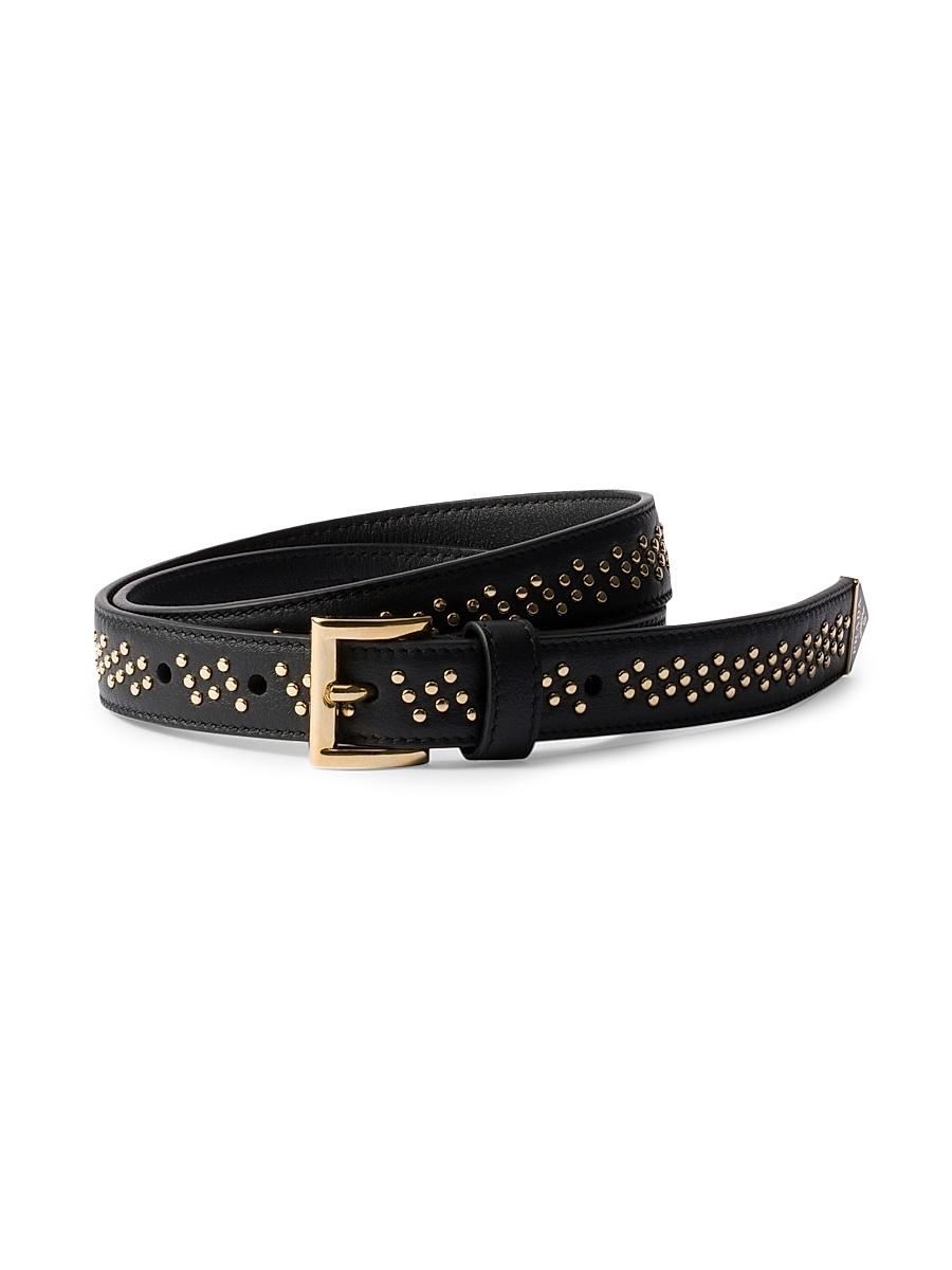 Womens Leather Belt with Studs Product Image