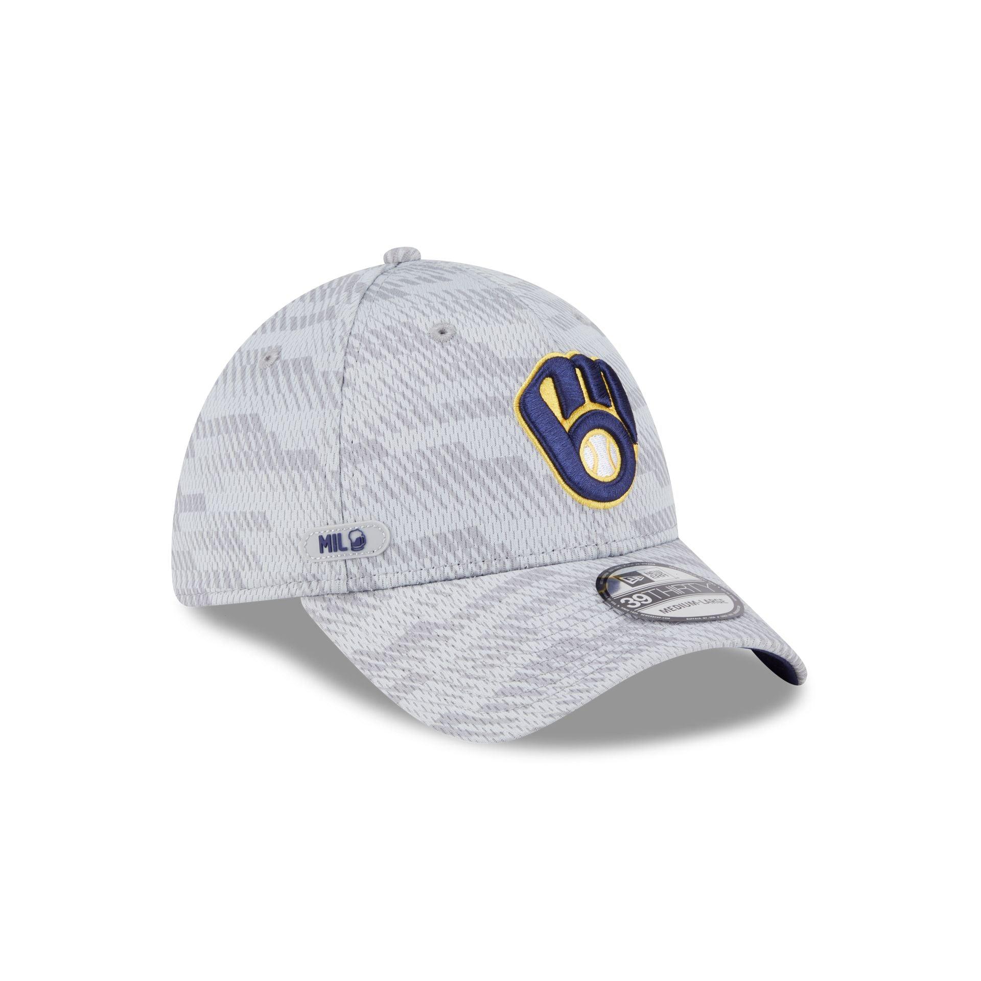 Milwaukee Brewers 2025 Clubhouse Gray 39THIRTY Stretch Fit Male Product Image