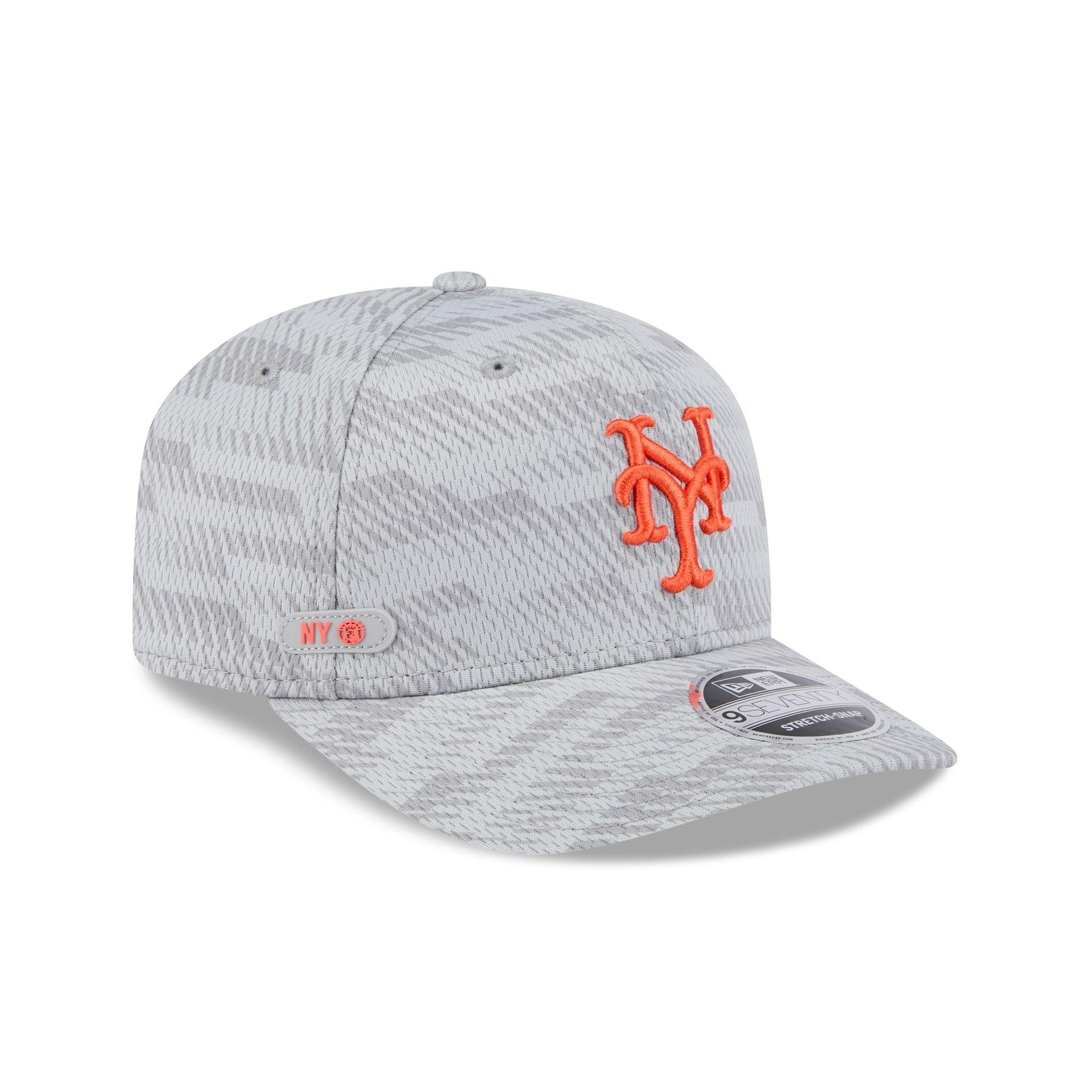 New York Mets 2025 Clubhouse Gray 9SEVENTY Stretch-Snap Hat Male Product Image