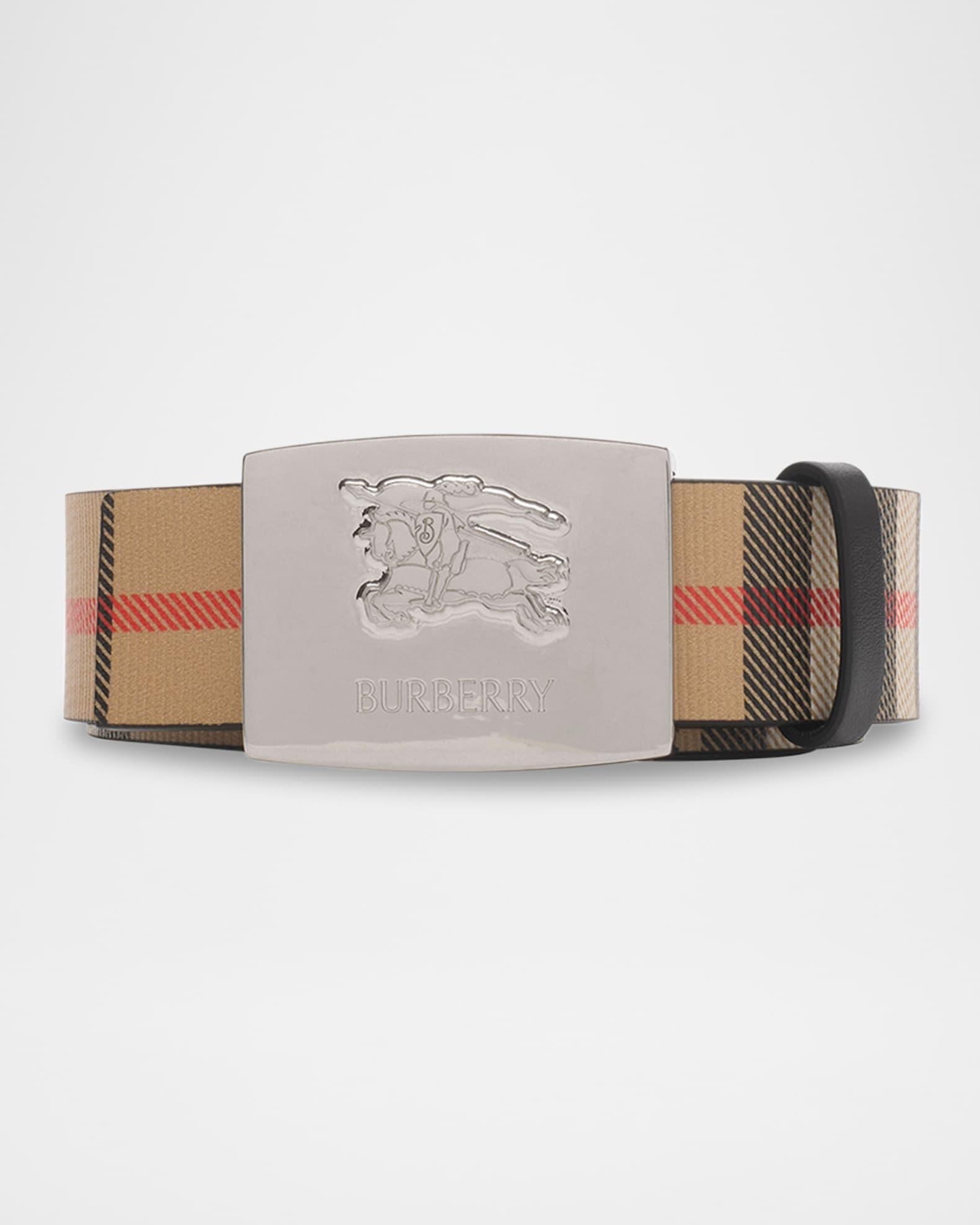 Mens EKD-Buckle Reversible Check Belt Product Image