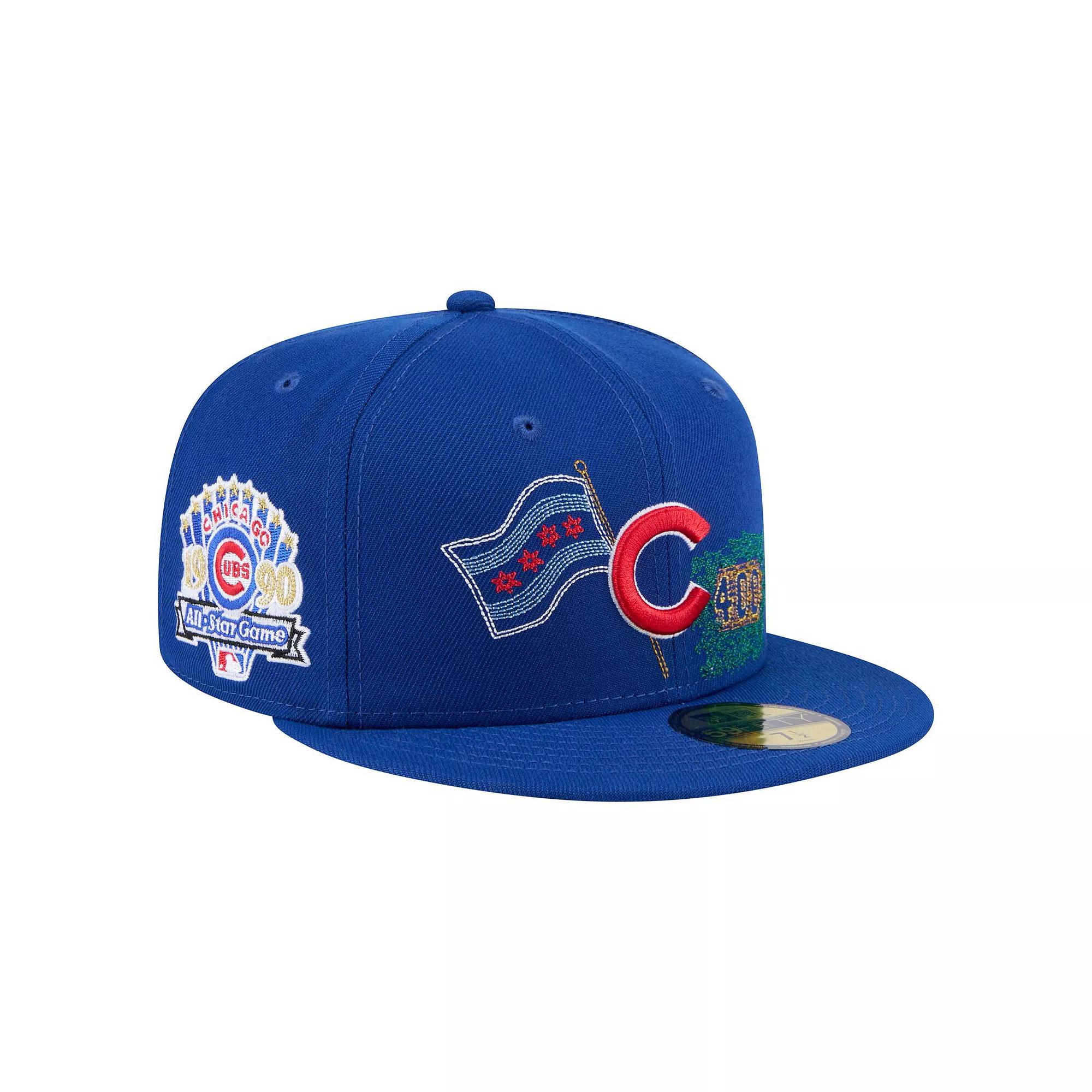 Men's New Era Royal Chicago Cubs State Stitch 59FIFTY Fitted Hat, Size: 7 5/8, Blue Product Image