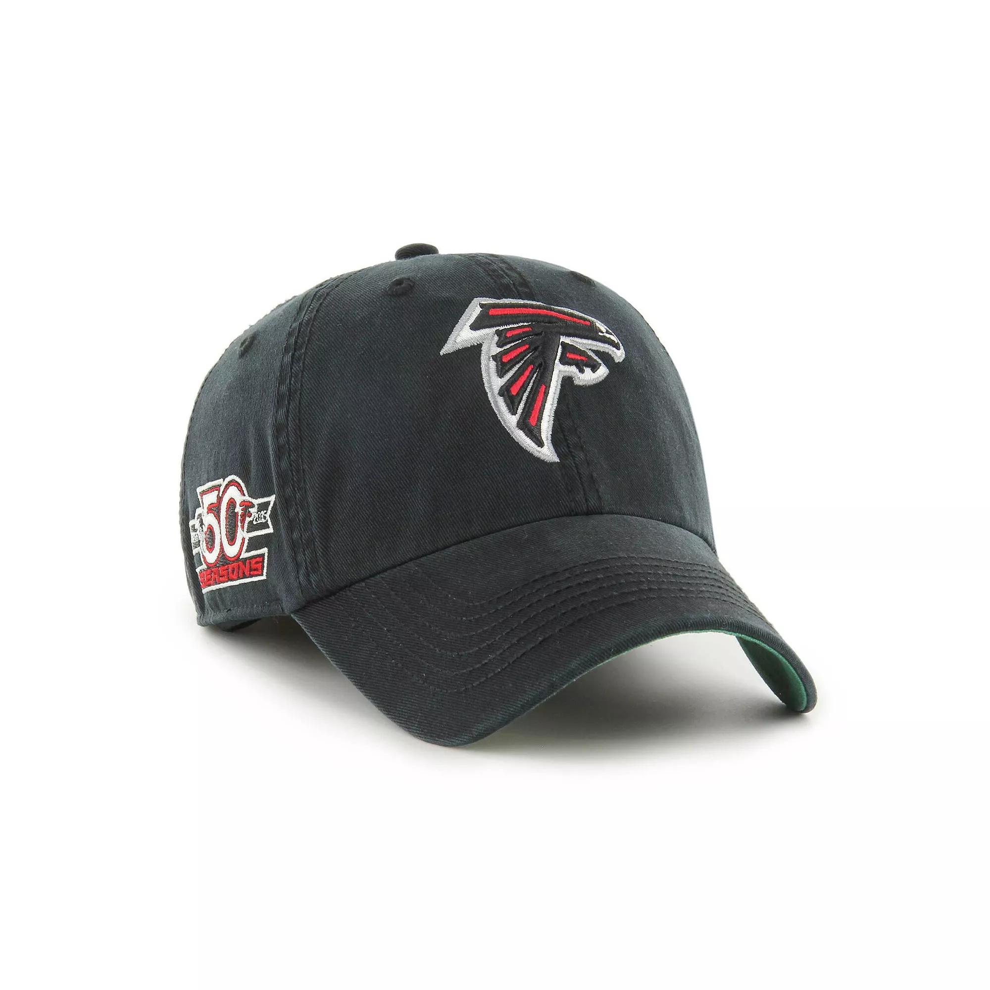 Men's '47 Black Atlanta Falcons Sure Shot Franchise Fitted Hat,  Product Image