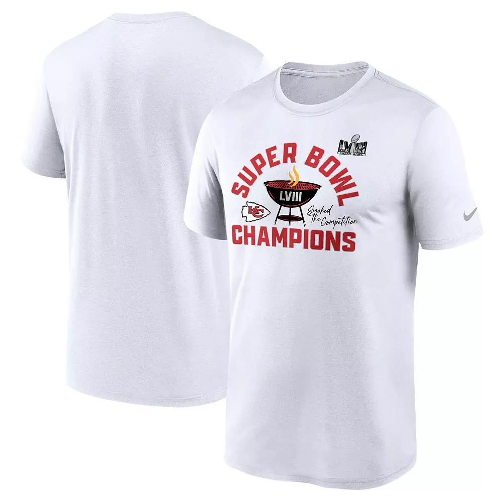 Men's Nike White Kansas City Chiefs Super Bowl LVIII Champions Local T-Shirt, Size: Small Product Image