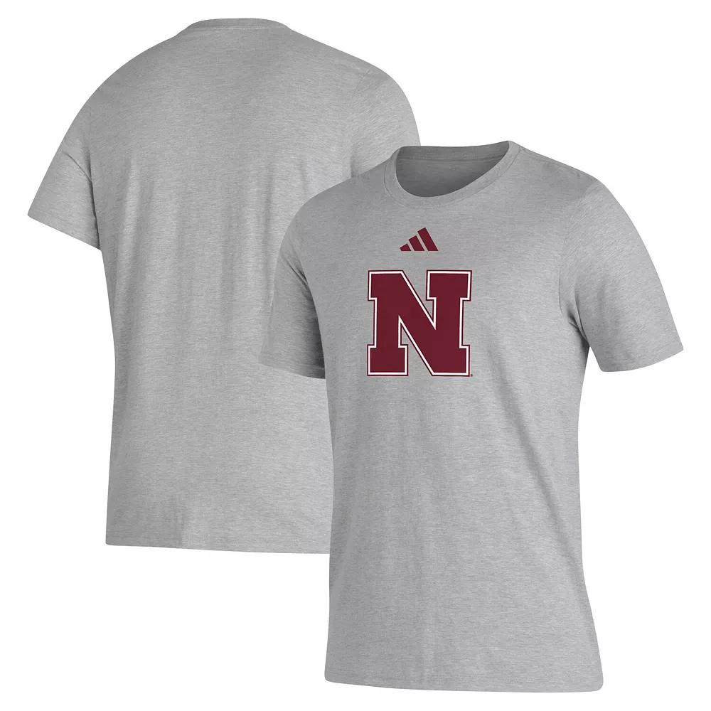 Men's adidas Gray Nebraska Huskers Primary Locker Logo Pre-Game AEROREADY T-Shirt, Size: 2XL, Grey Product Image