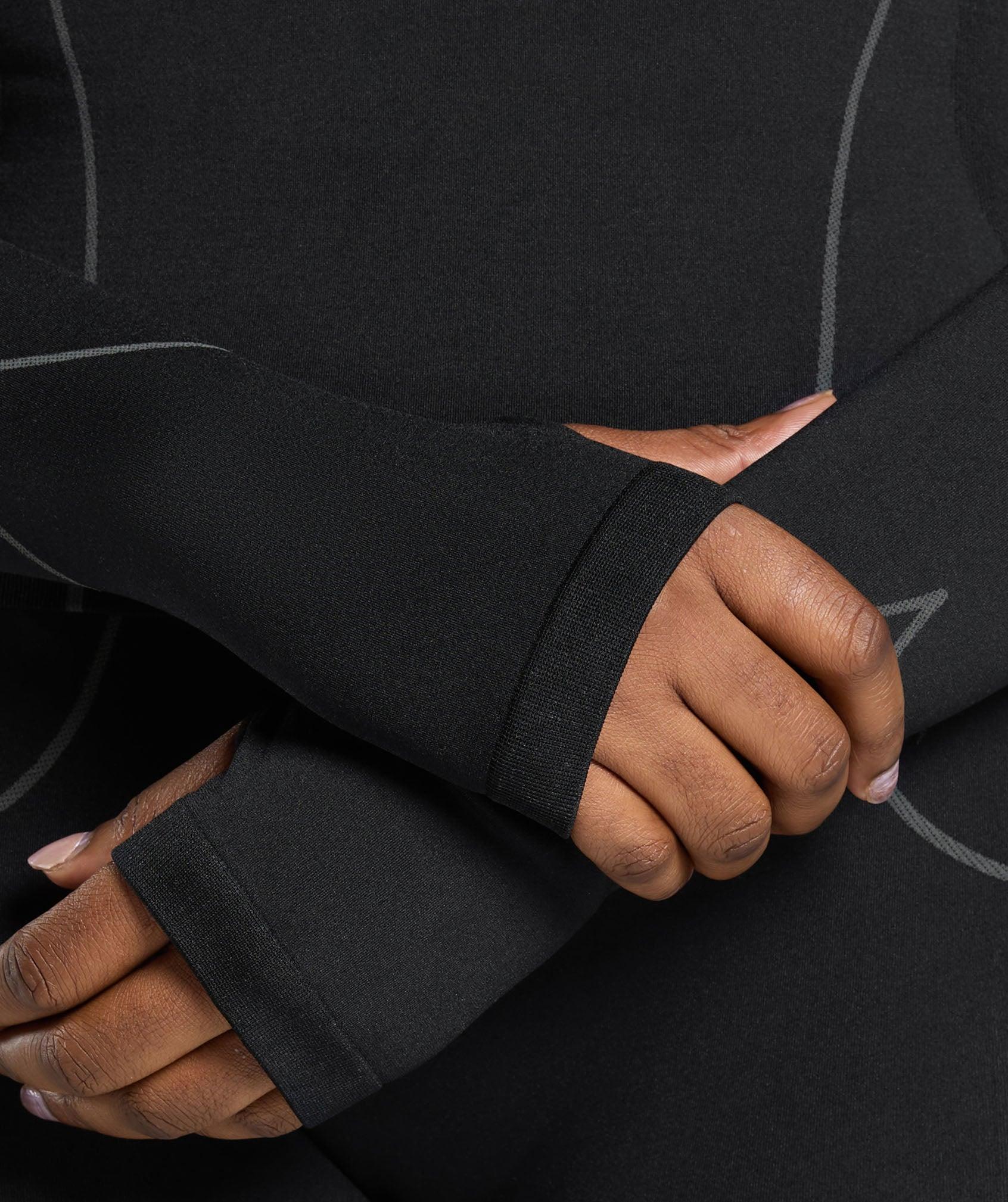 Gymshark Apex Seamless 1/4 Zip Pullover - Black/Graphite Grey Female Product Image