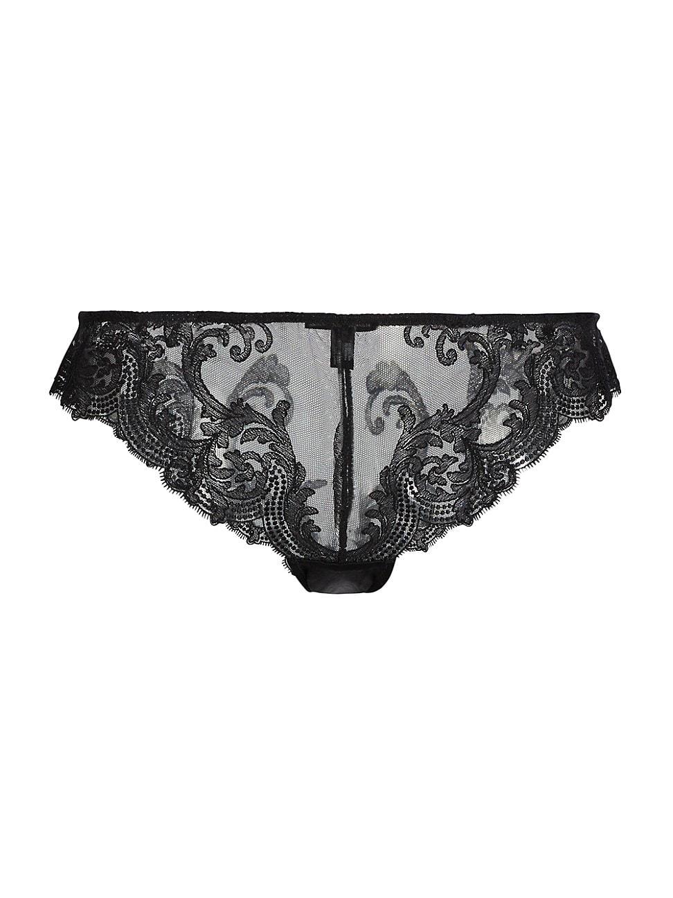 Womens Voltaire Sheer Silk & Lace Panty Product Image
