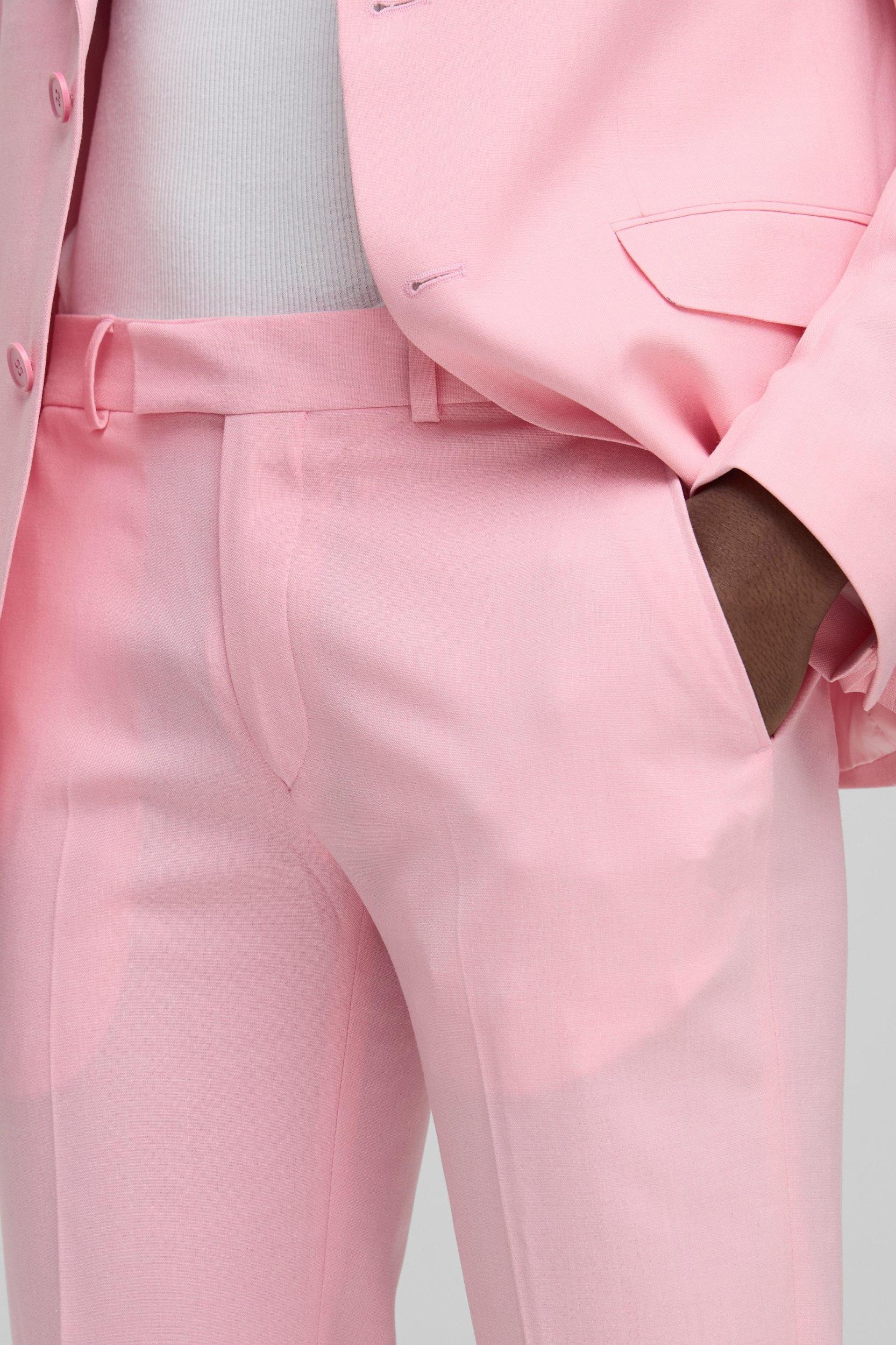 Slim Fit Fixed Waistband Suit Pants | boohooMAN USA Product Image