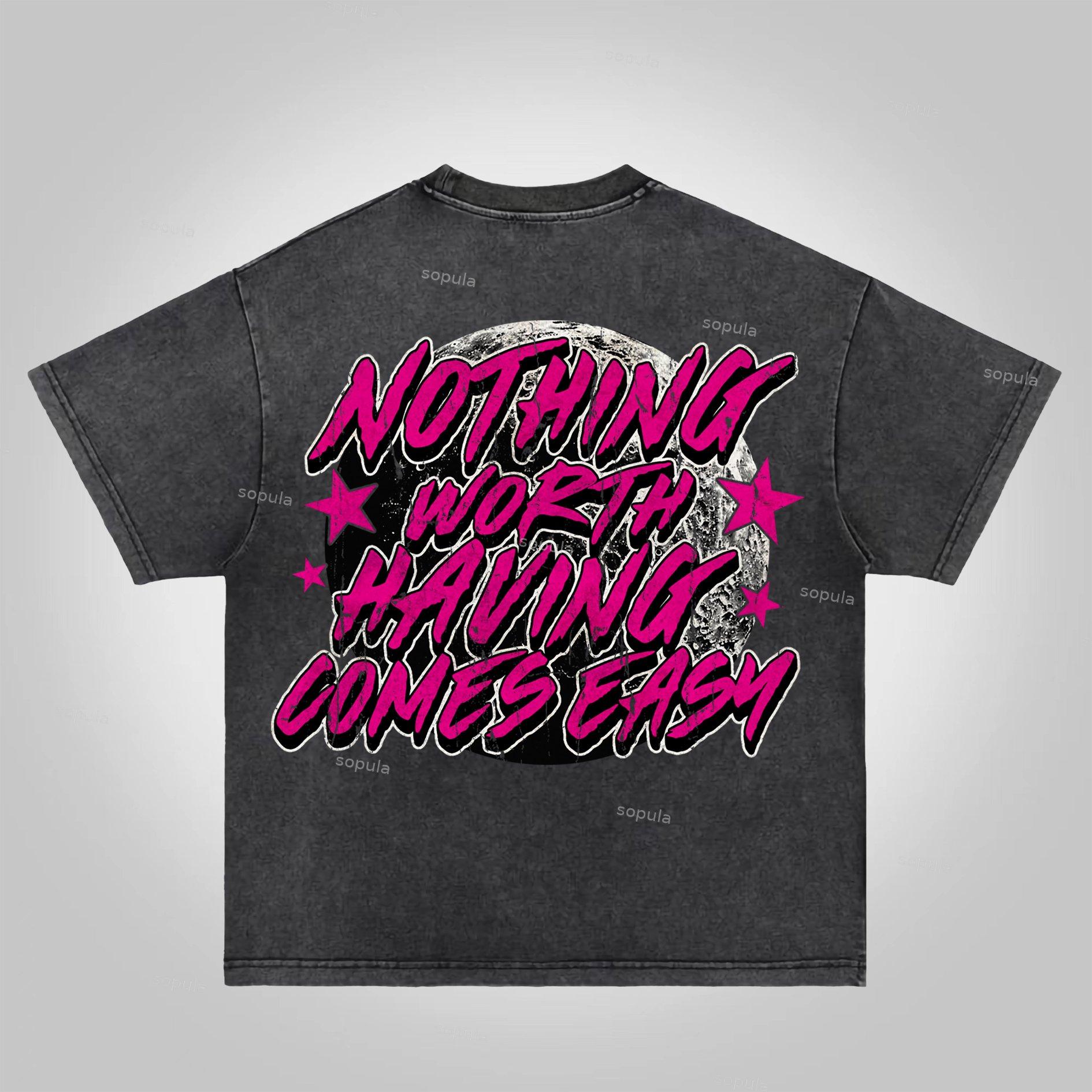 Sopula Studio Flame Skeleton Earth Print Washed T-Shirt Product Image