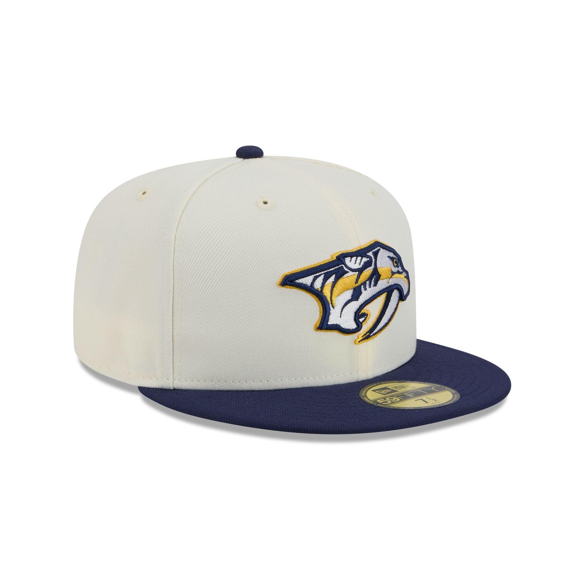 Nashville Predators Chrome White 59FIFTY Fitted Hat Male Product Image