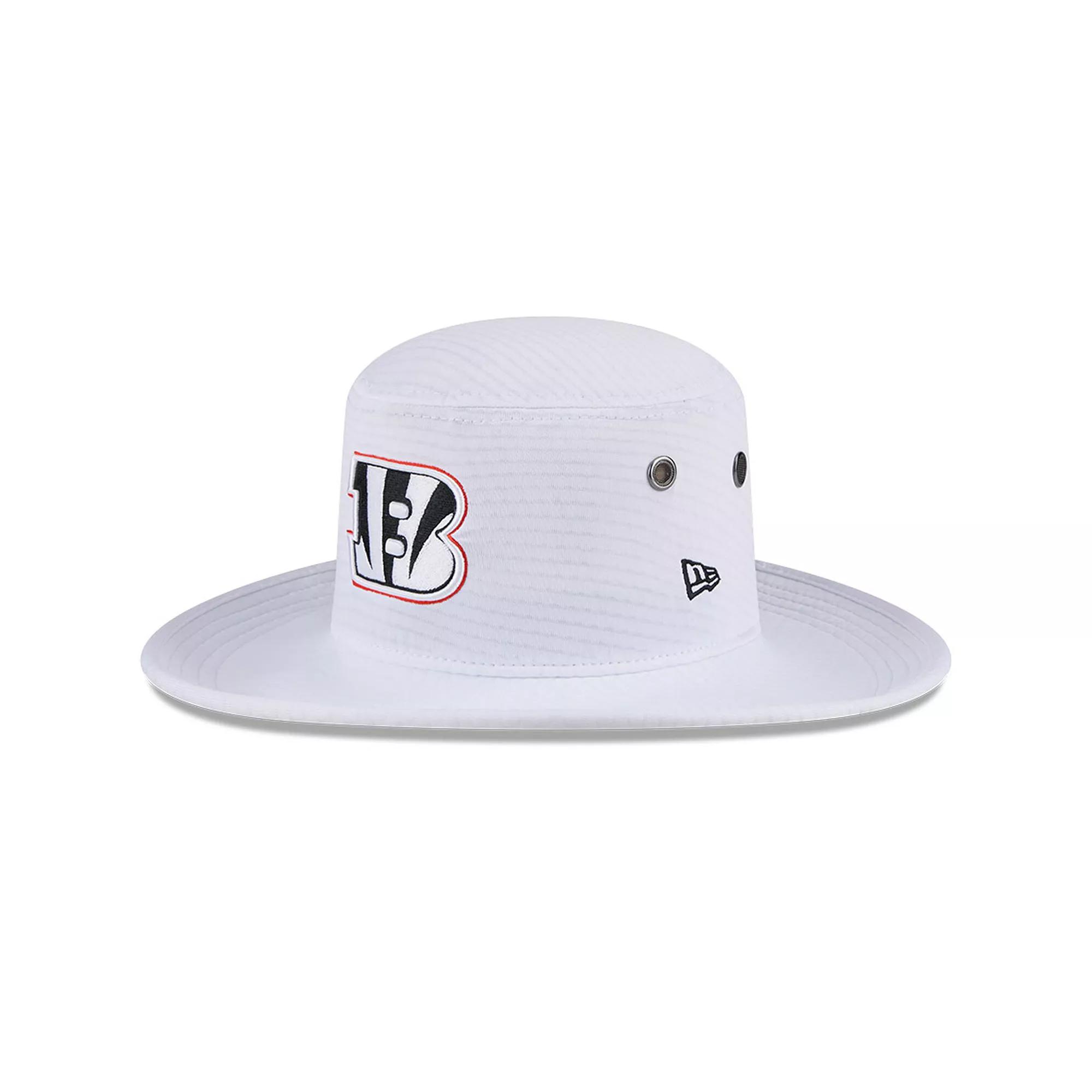 Men's New Era White Cincinnati Bengals 2024 NFL Training Camp Panama Bucket Hat Product Image