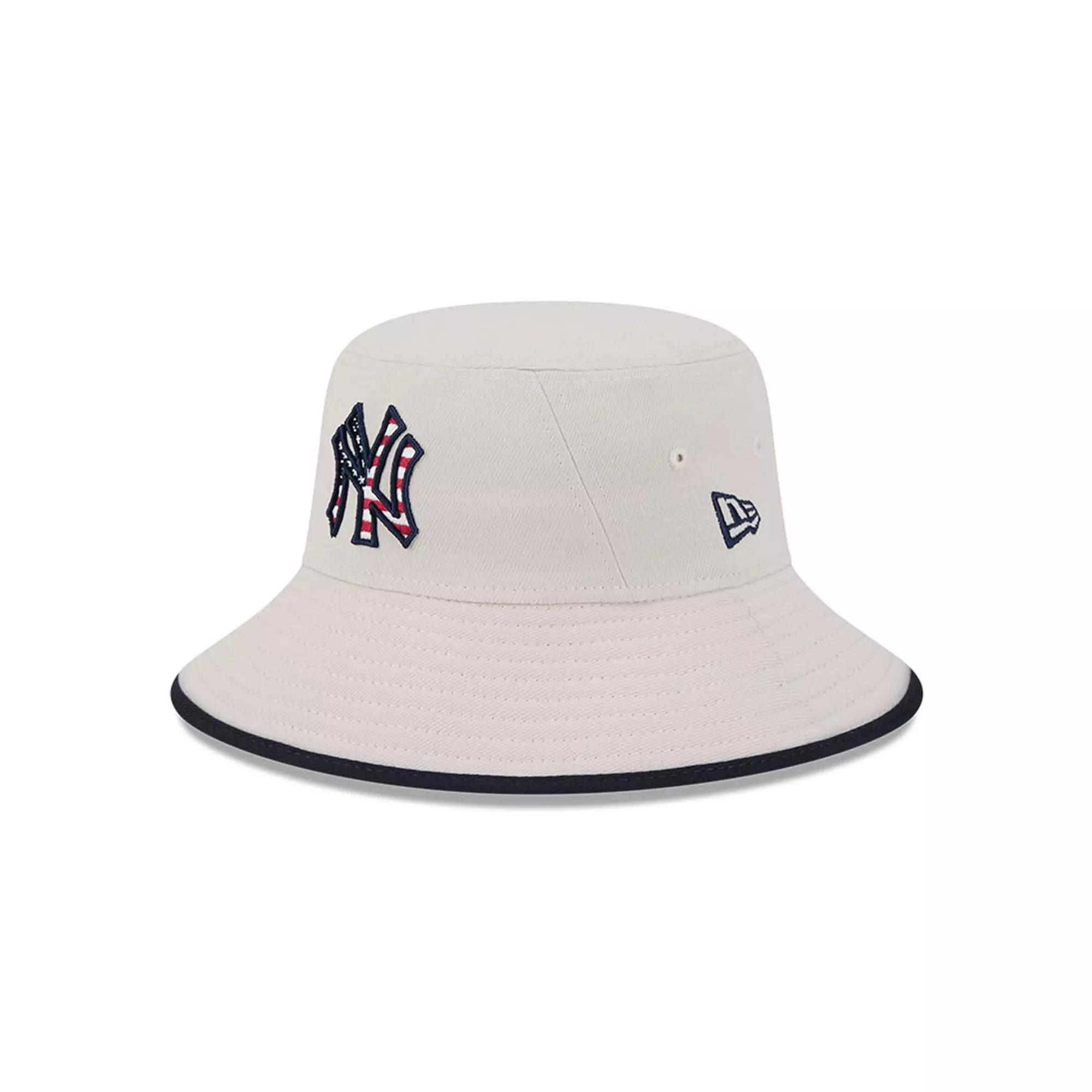 Men's New Era  Khaki New York Yankees 2024 Fourth of July Bucket Hat, Beig K Product Image