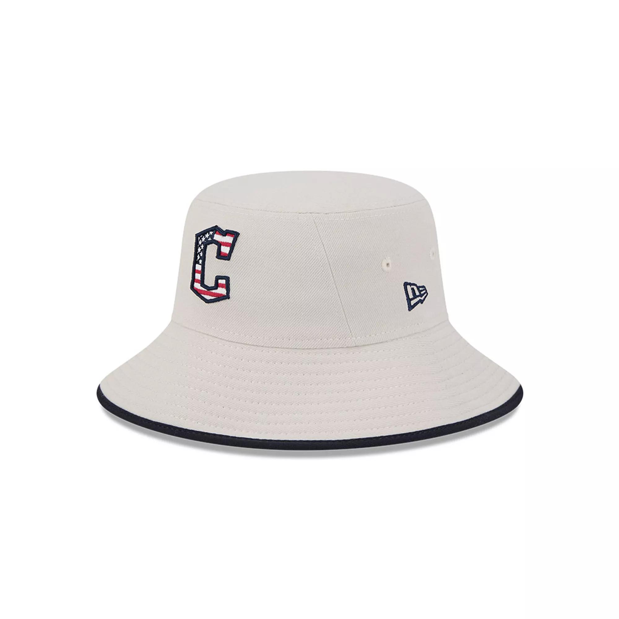Men's New Era  Khaki Cleveland Guardians 2024 Fourth of July Bucket Hat, Grd Beig K Product Image
