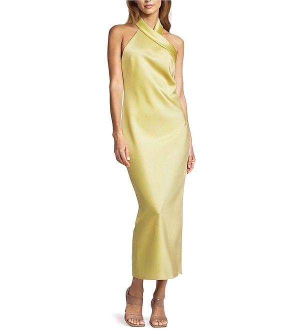 Antonio Melani Darah Satin Halter Neck Sleeveless Dress Product Image