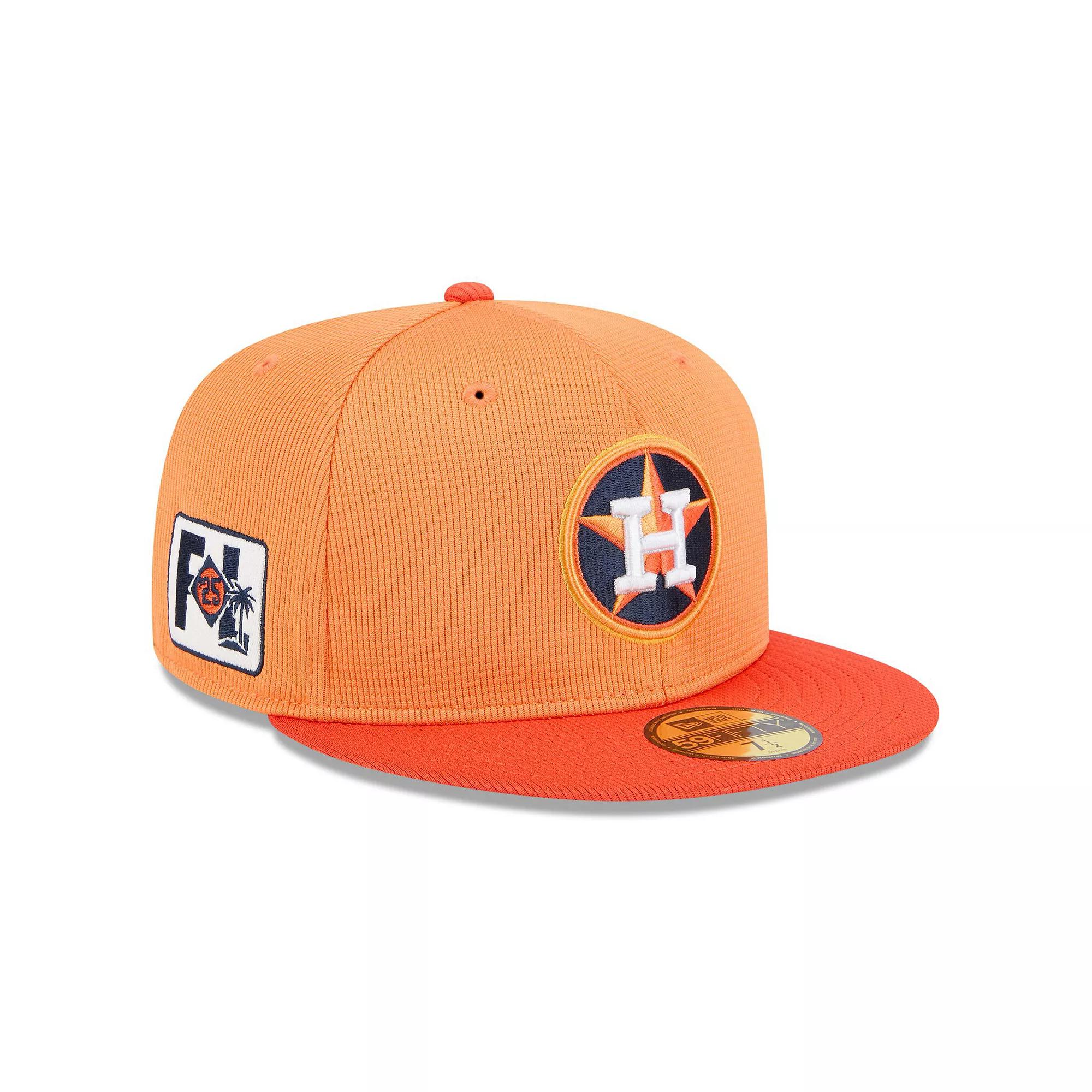 Men's New Era  Orange Houston Astros 2025 Spring Training 59FIFTY Fitted Hat, Size: 7 1/4 Product Image